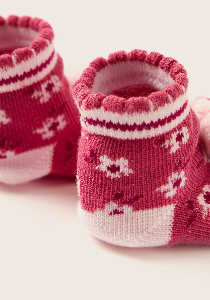 Juniors Printed Socks with Kitten Accent-Socks-image-3