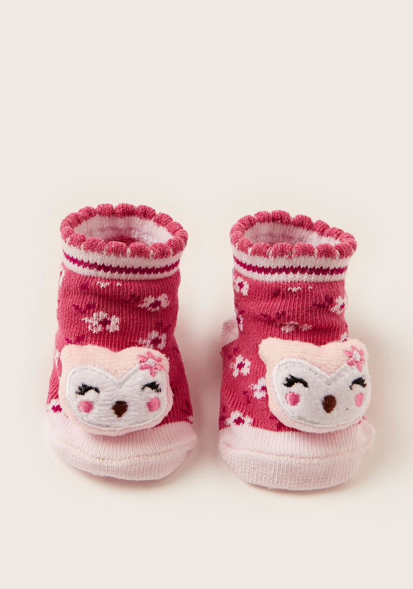 Juniors Printed Socks with Kitten Accent-Socks-image-4