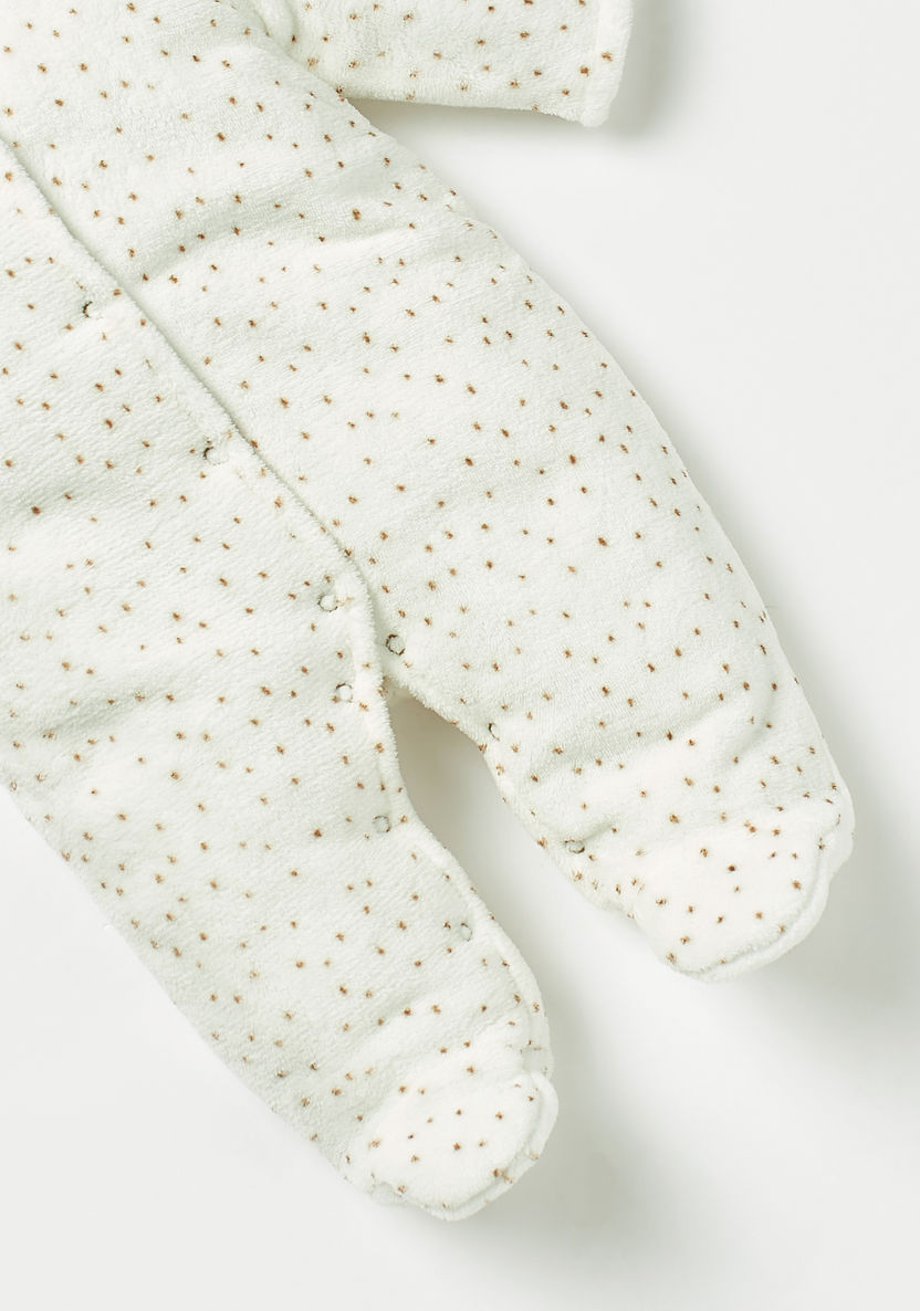 Juniors All-Over Dots Print Sleepsuit with Hood-Sleepsuits-image-3