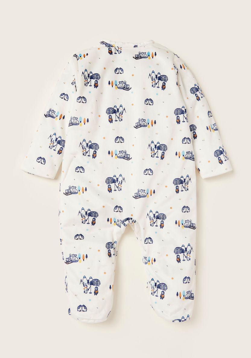 Juniors All-Over Printed Closed Feet Sleepsuit with Long Sleeves-Sleepsuits-image-3