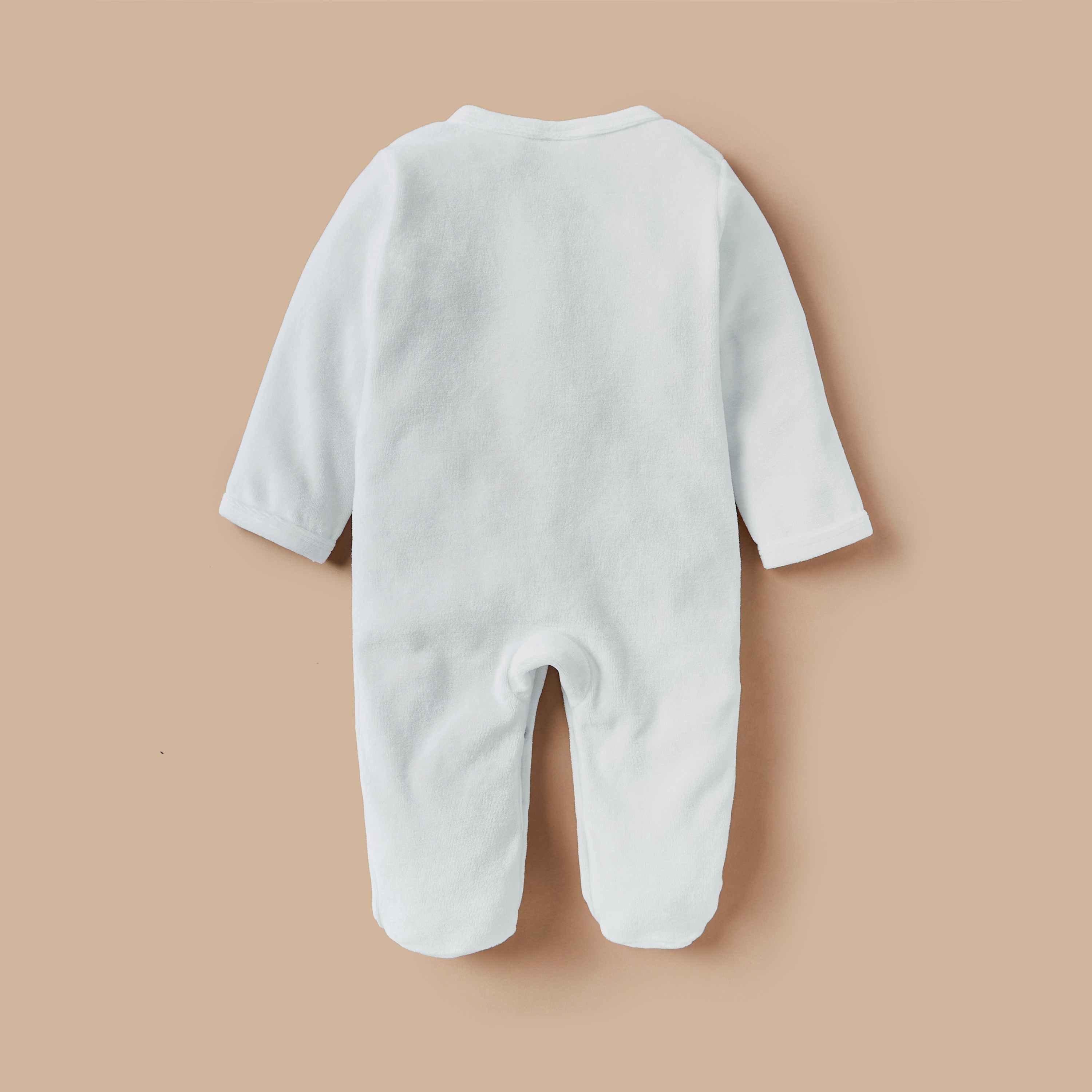 بدلة نوم مغلقة القدمين بأزرار إغلاق وزخارف باندا من جونيورز-baby-girls-clothing-nightwear-sleepsuits-image-2