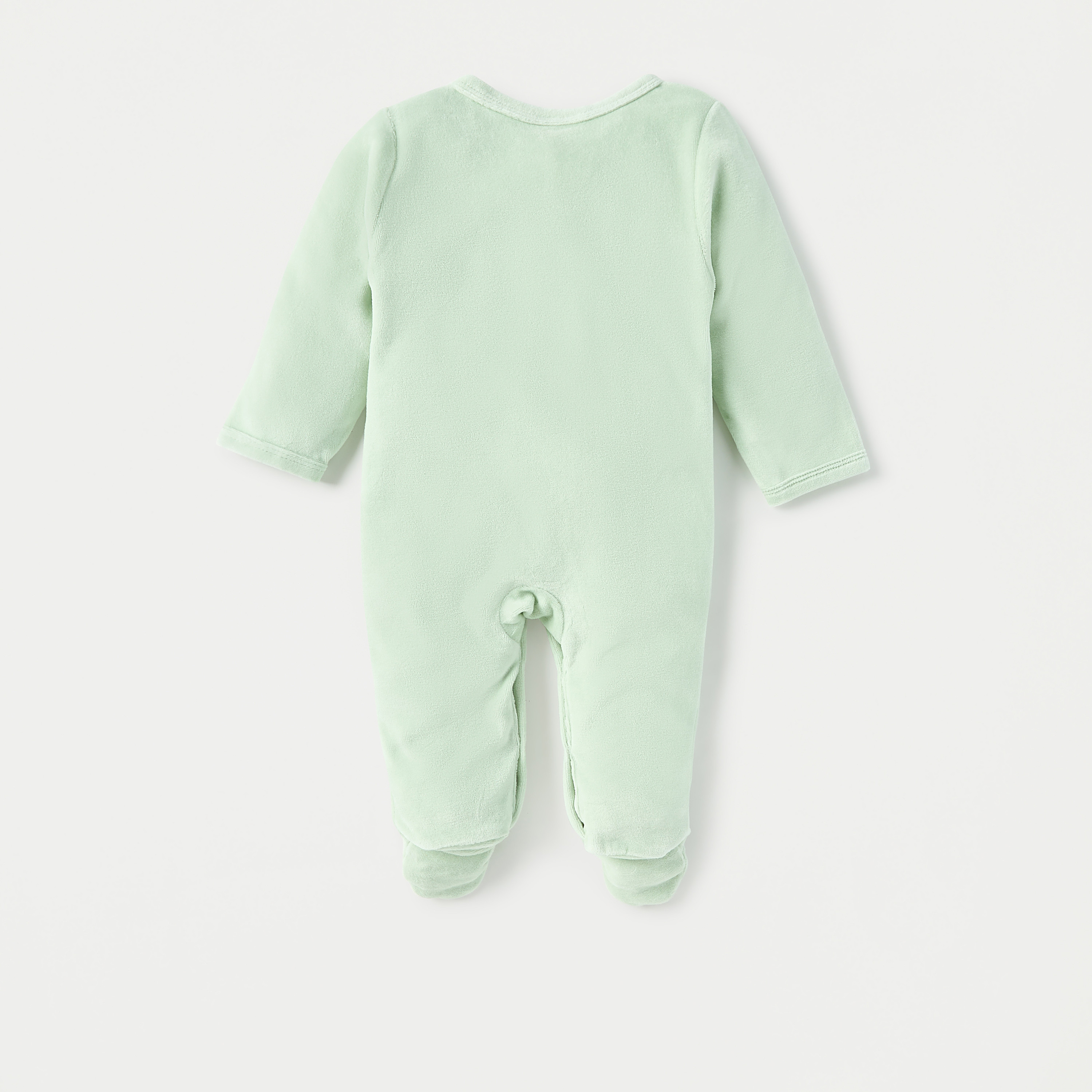 Juniors Planet Print Closed Feet Sleepsuit with Button Closure-baby-boys-clothing-winterwear-sleepsuits-image-2