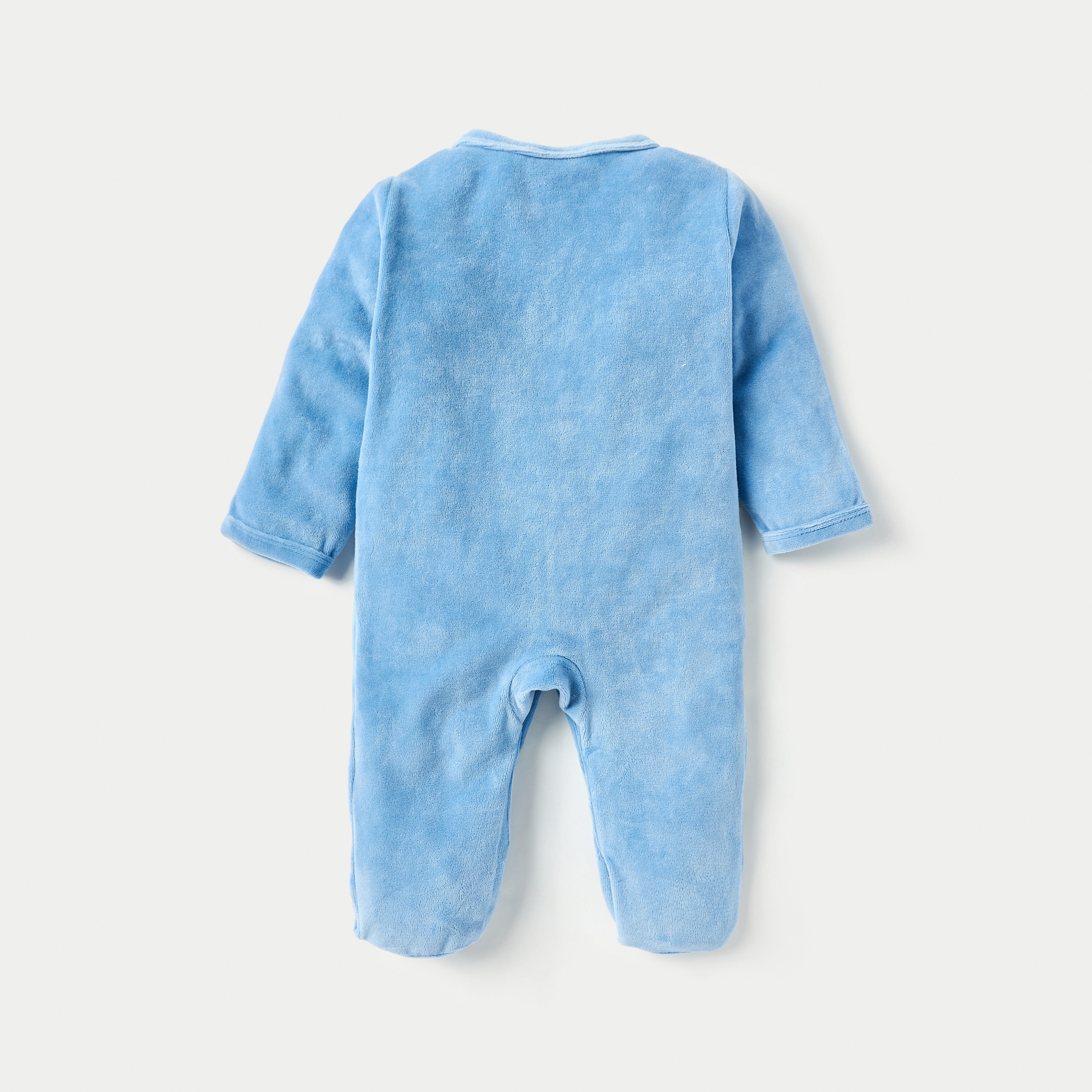 Juniors Rocket Applique Closed Feet Sleepsuit with Long Sleeves-baby-boys-clothing-winterwear-sleepsuits-image-2
