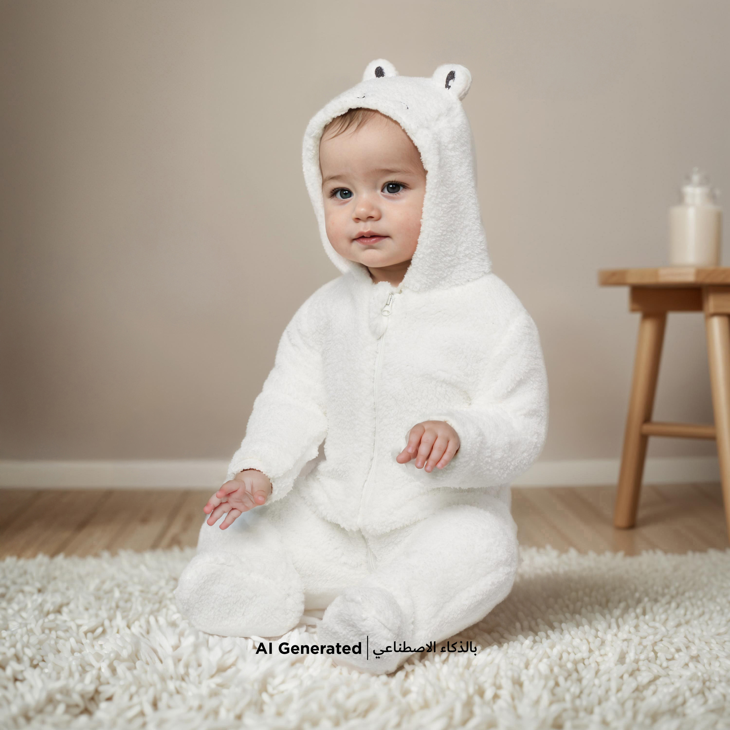 Juniors Textured Sleepsuit with Hood and Zip Closure-baby-boys-clothing-winterwear-sleepsuits-image-5