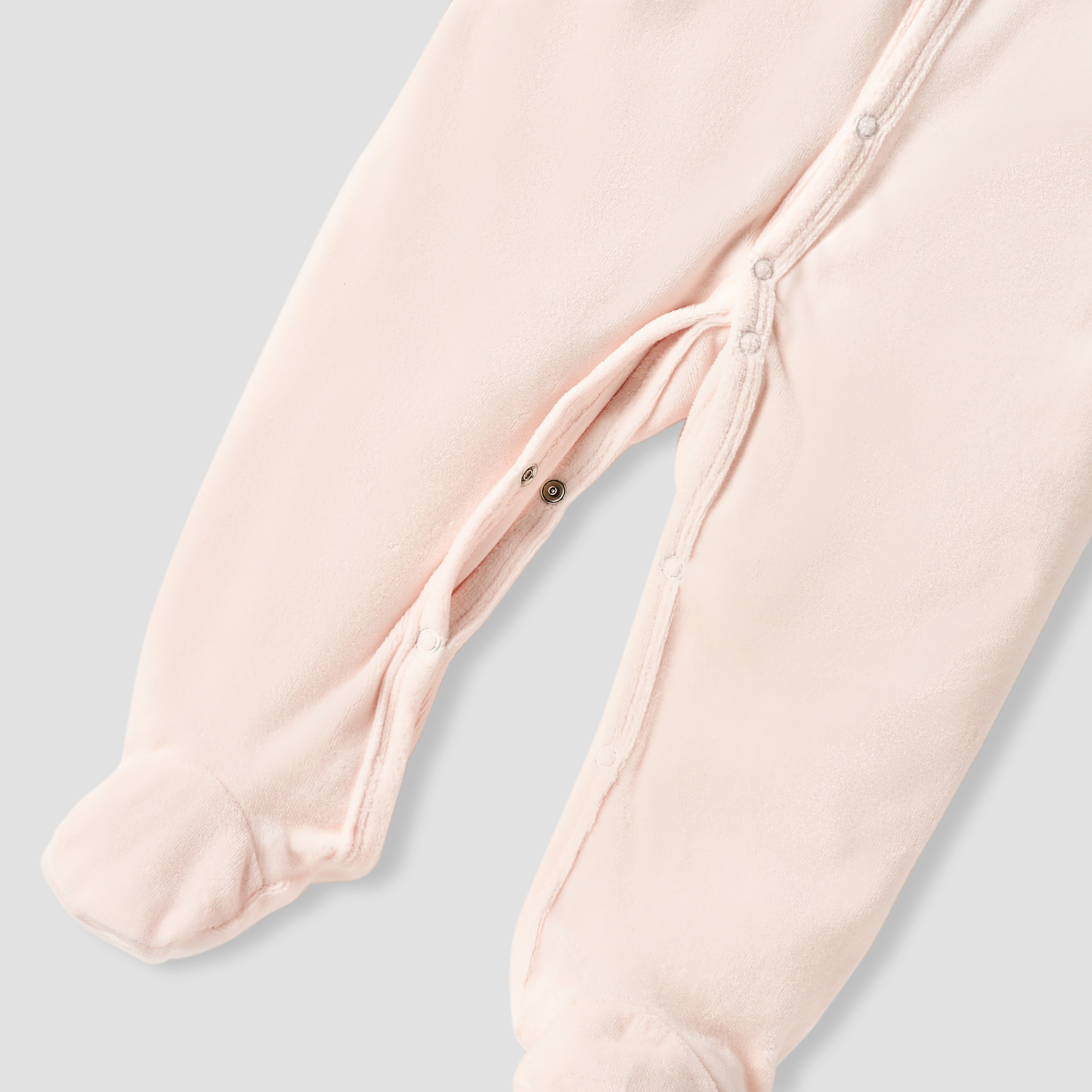 Juniors V-neck Sleepsuit with Long Sleeves and Snap Button Closure-baby-girls-clothing-nightwear-sleepsuits-image-4