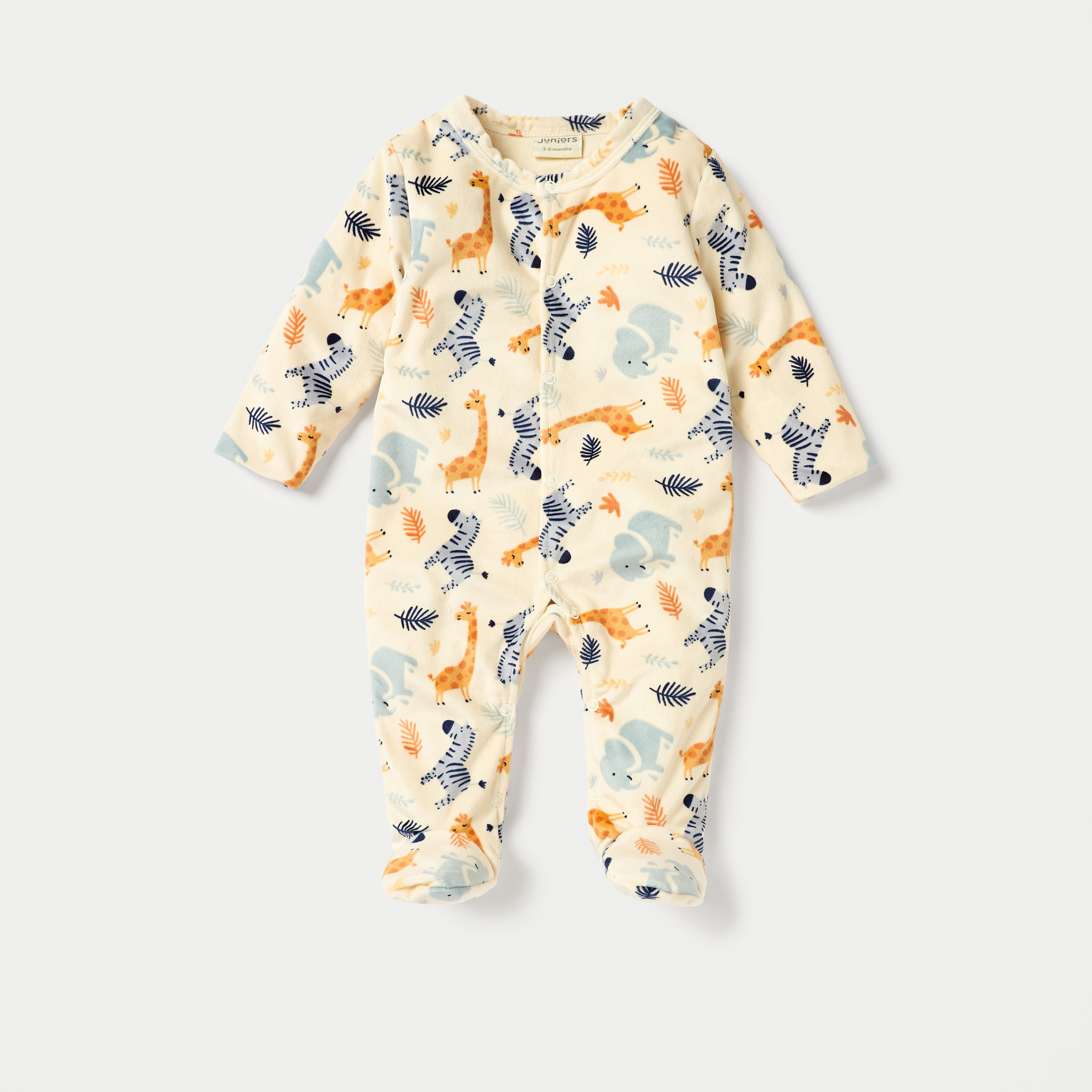 بدلة نوم مغلقة القدمين بأكمام طويلة وطبعات من جونيورز-baby-boys-clothing-nightwear-sleepsuits-image-1