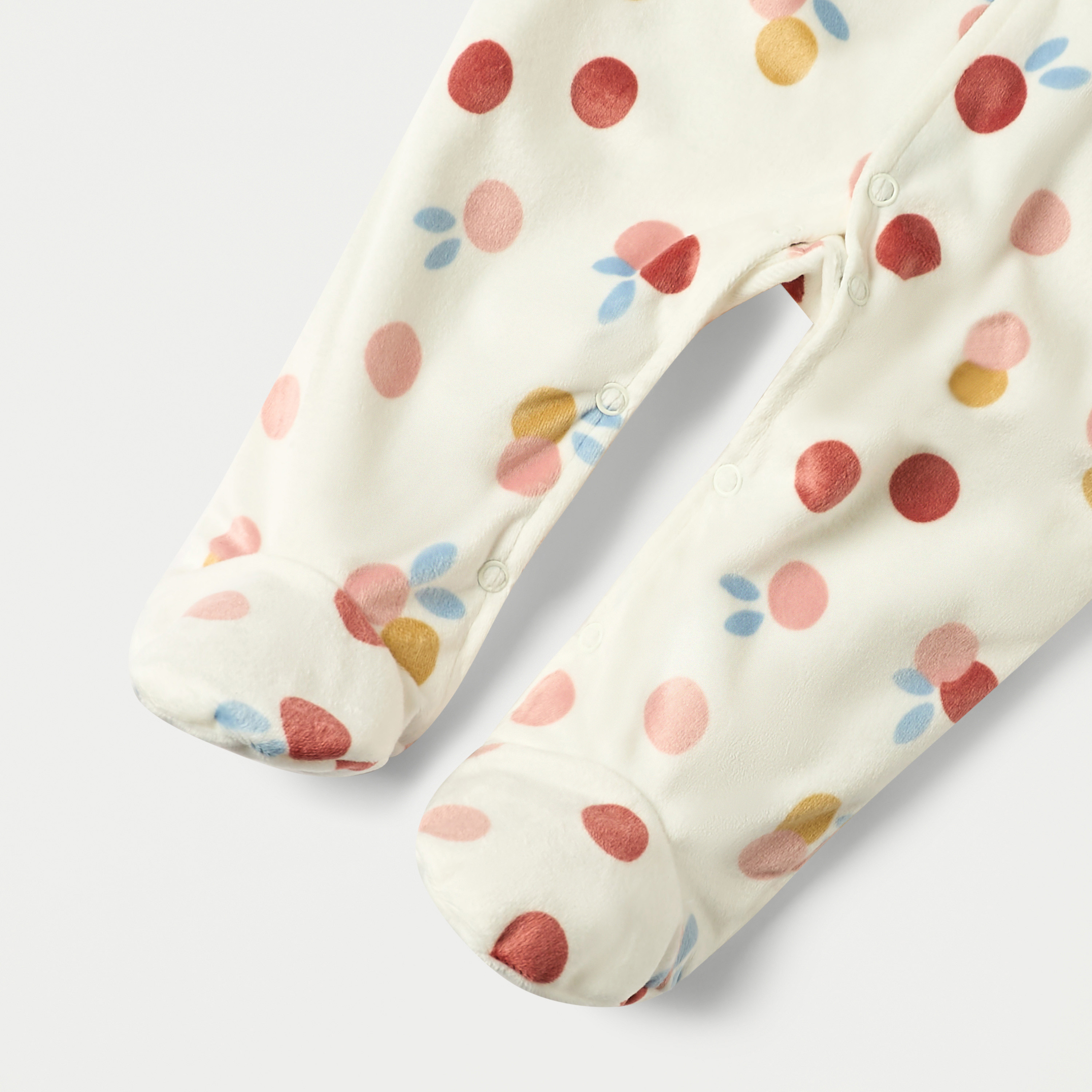 Juniors Printed Closed Feet Sleepsuit with Button Closure-bsclothing-babygirls-nightwear-sleepsuits-image-4