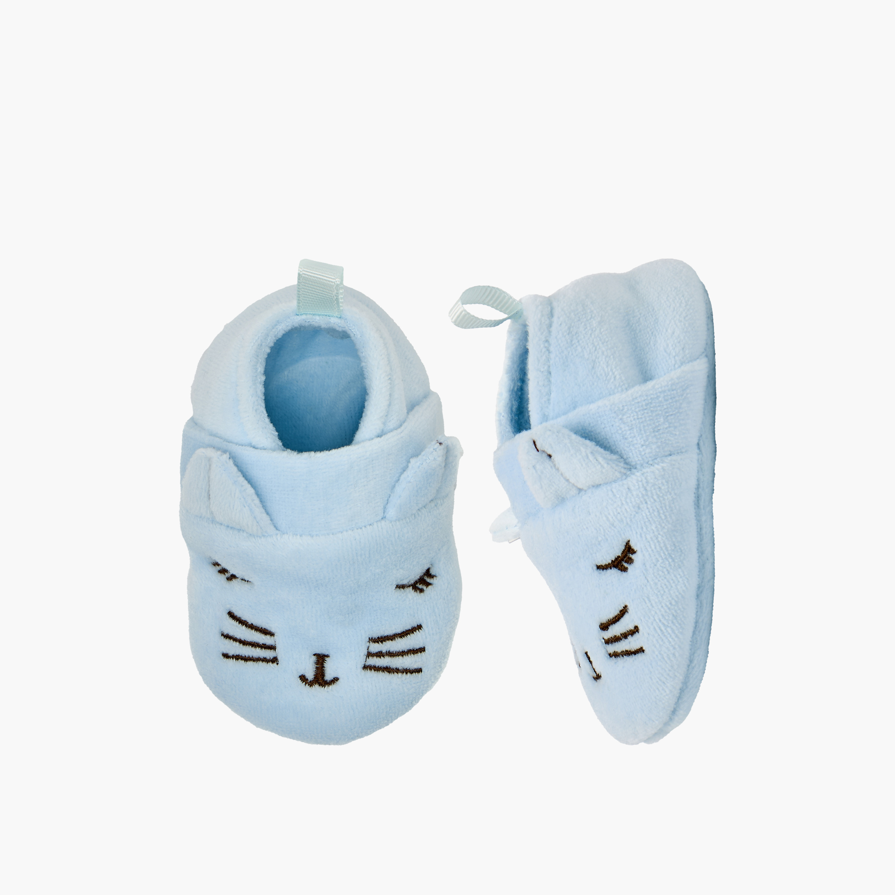 Juniors Baby Booties with Embroidery Detail-baby-boys-shoes-booties-image-1