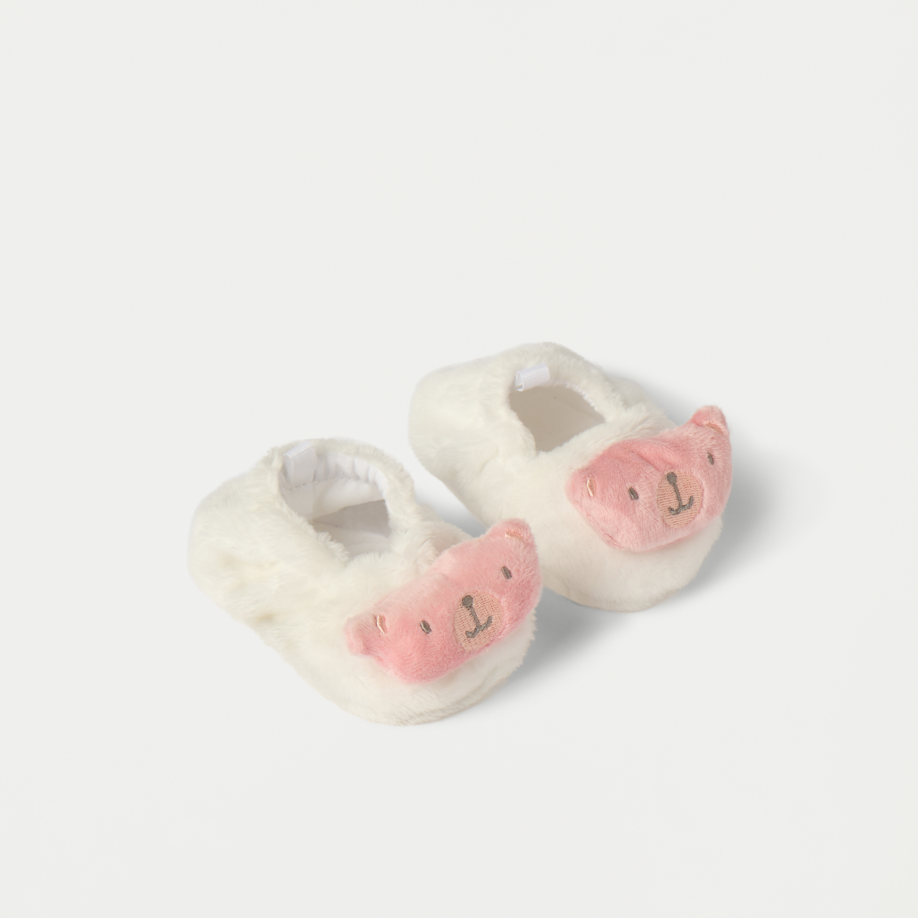 Juniors Bear Accent Slip-On Booties-baby-girls-shoes-booties-image-2