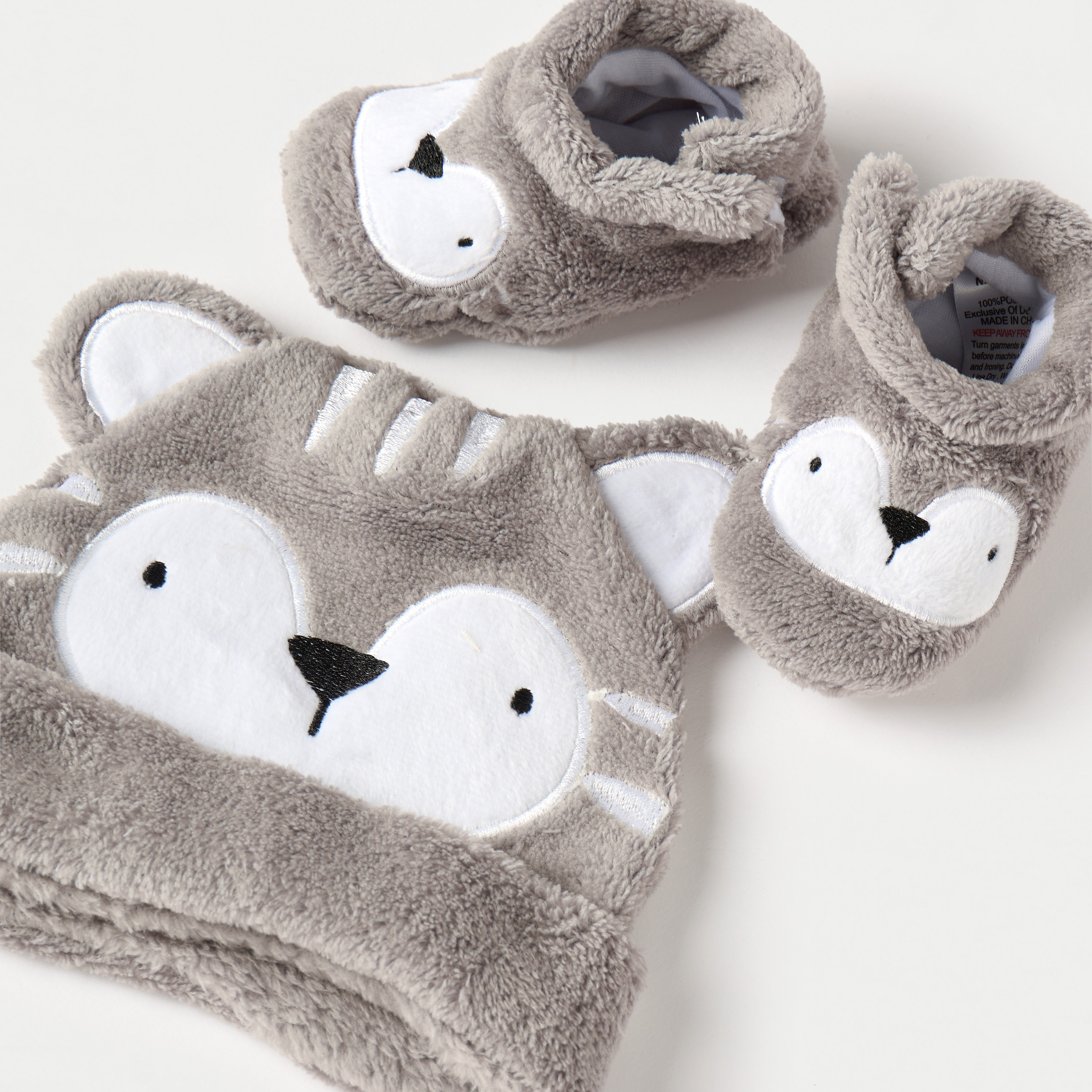 Juniors Animal Face Applique Cap and Booties Set-baby-boys-accessories-caps-image-6
