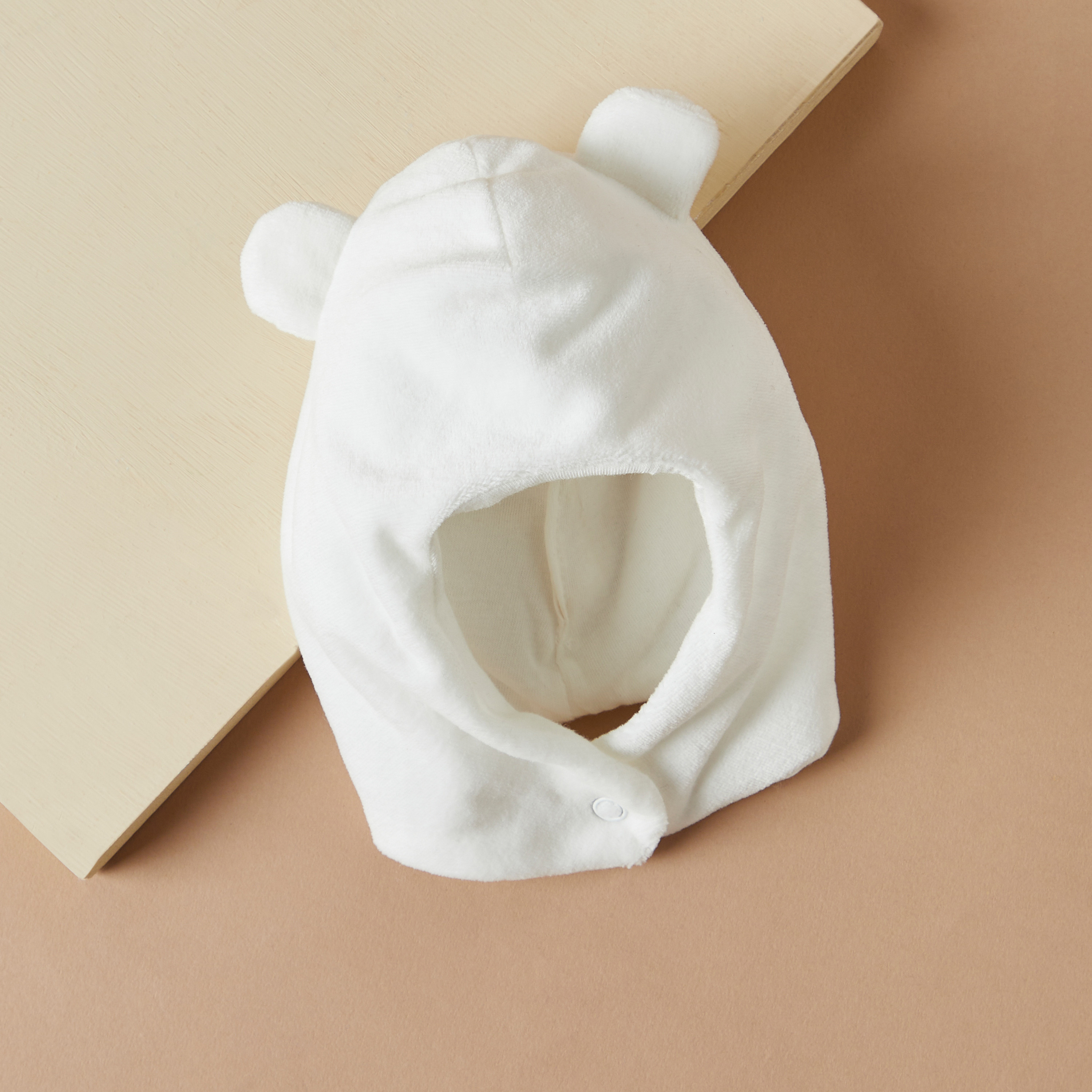 Juniors Solid Cap with Ear Cover and Snap Button Closure-baby-boys-accessories-caps-image-1
