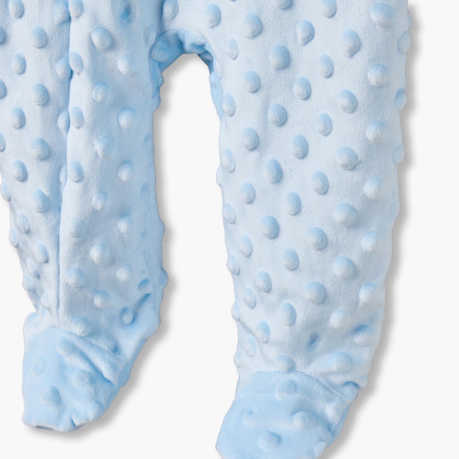 Juniors Velour Hooded Long Sleeves Sleepsuit with Popcorn Texture-baby-boys-clothing-nightwear-sleepsuits-image-5