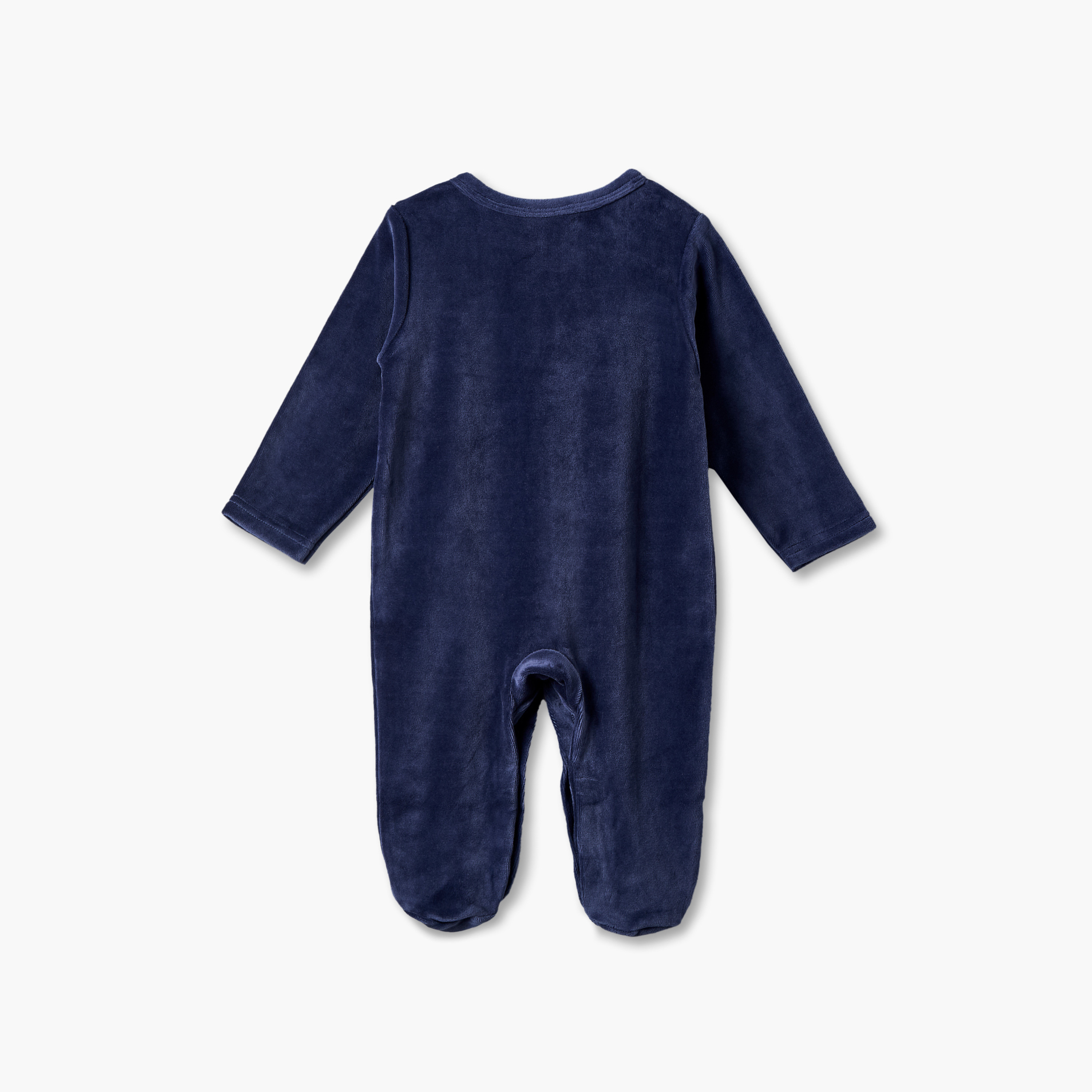 Juniors Crew Neck Long Sleeves Sleepsuit with Race Car Embroidery-baby-boys-clothing-nightwear-sleepsuits-image-3