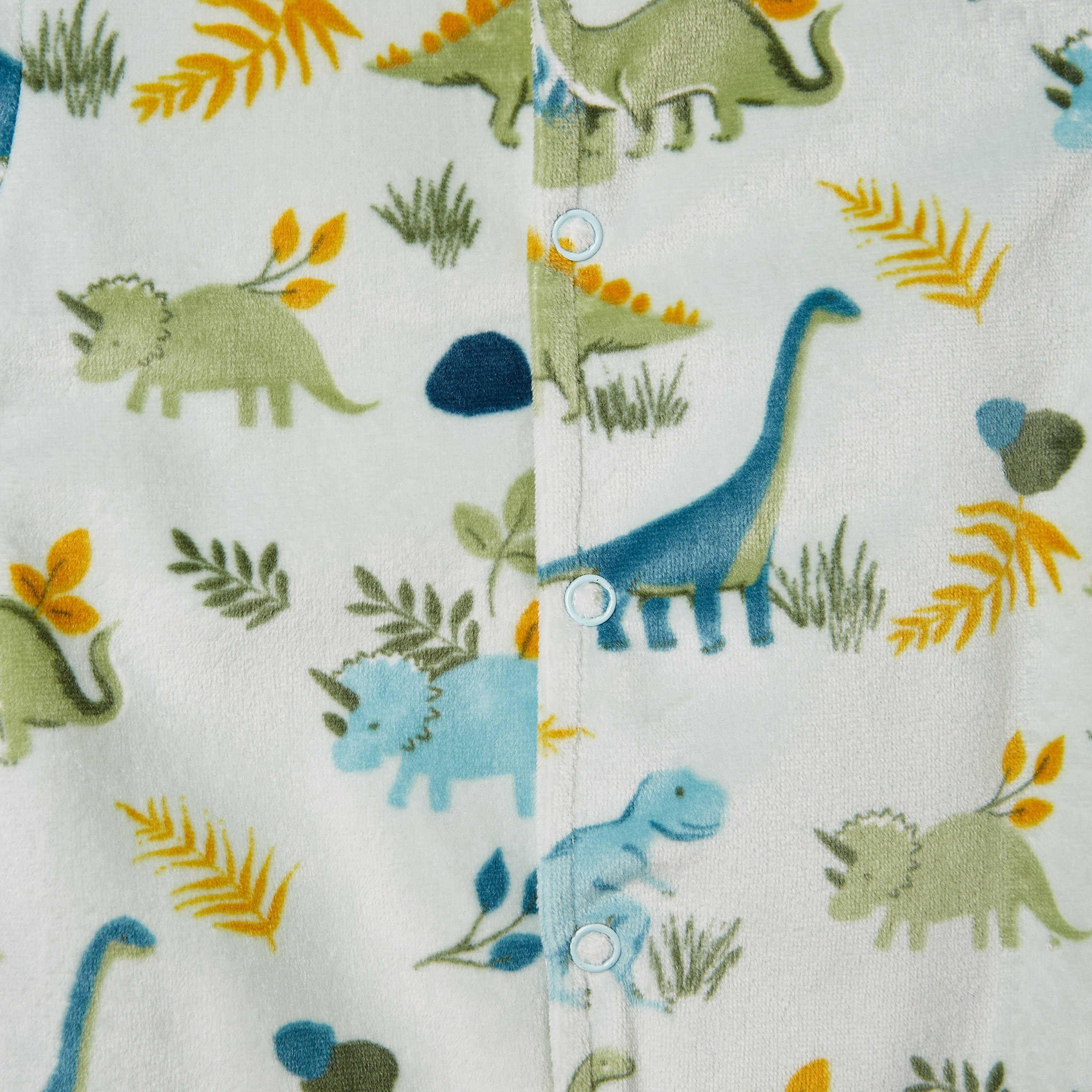 Juniors Dinosaur Print Sleepsuit with Long Sleeves and Button Closure-baby-boys-clothing-nightwear-sleepsuits-image-4