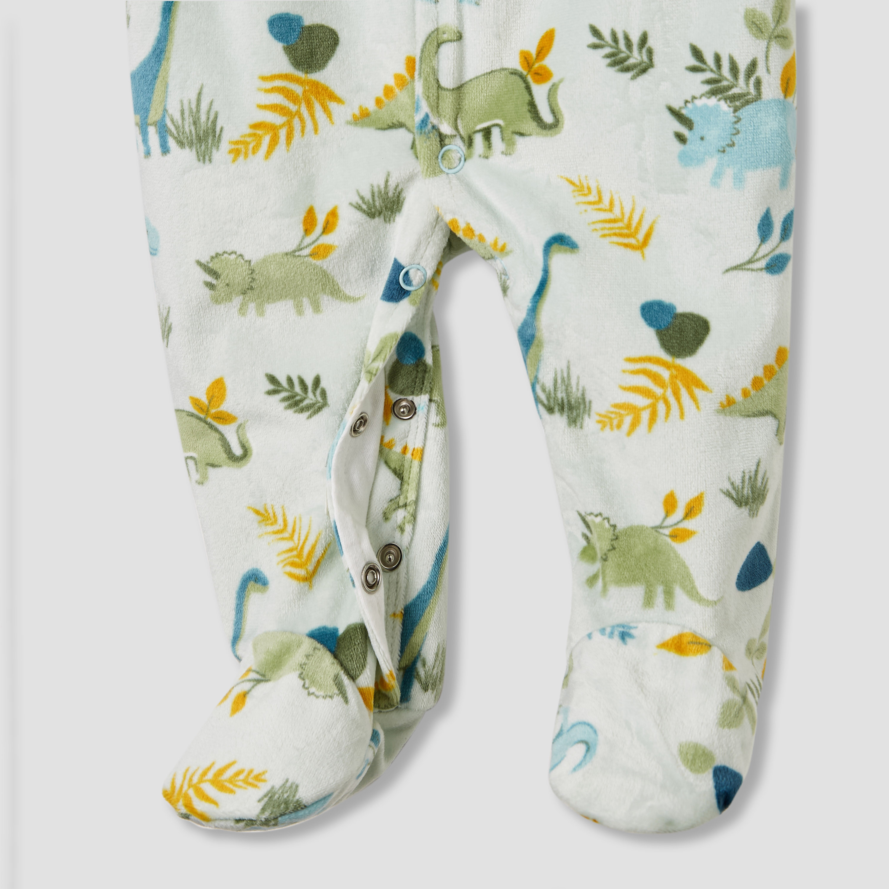 Juniors Dinosaur Print Sleepsuit with Long Sleeves and Button Closure-baby-boys-clothing-nightwear-sleepsuits-image-5