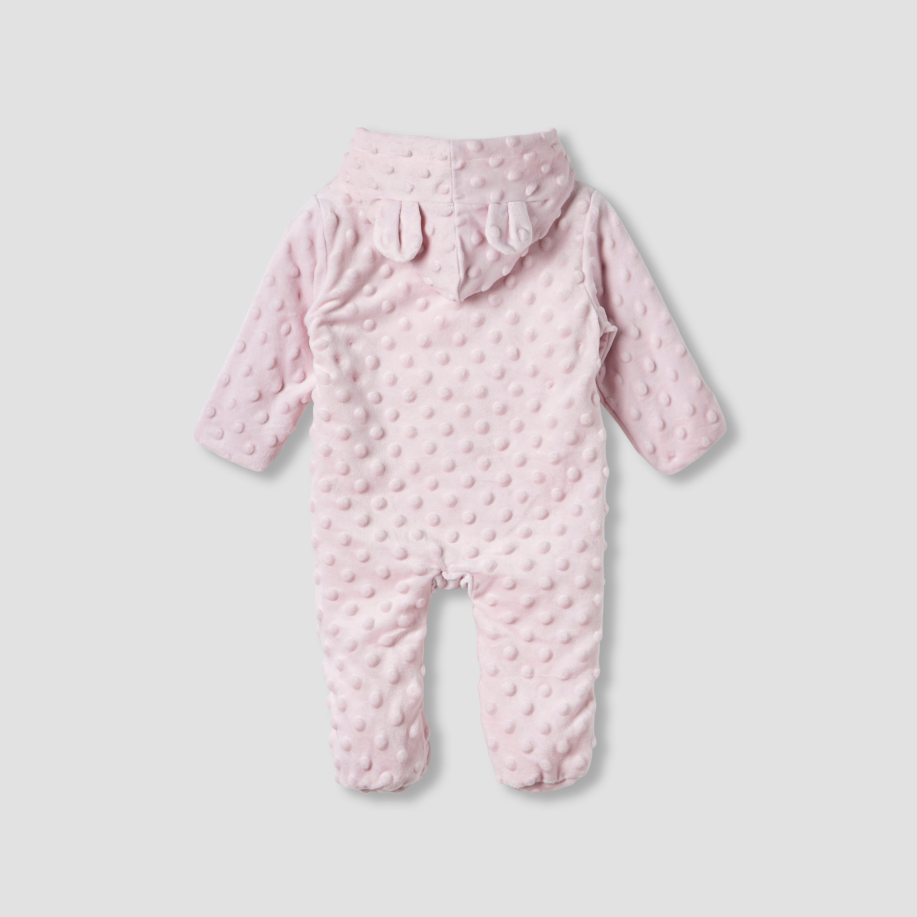 Juniors Hooded Sleepsuit with Closed Feet - Polyester - Long Sleeves-baby-girls-clothing-nightwear-sleepsuits-image-2