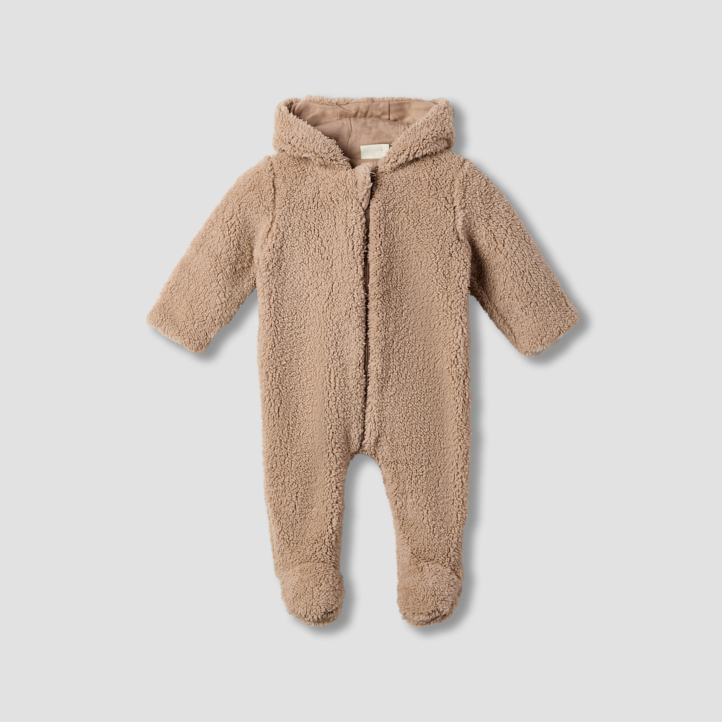 Juniors Hooded Sleepsuit with Closed Feet - Polyester - Long Sleeves-baby-girls-clothing-nightwear-sleepsuits-image-1