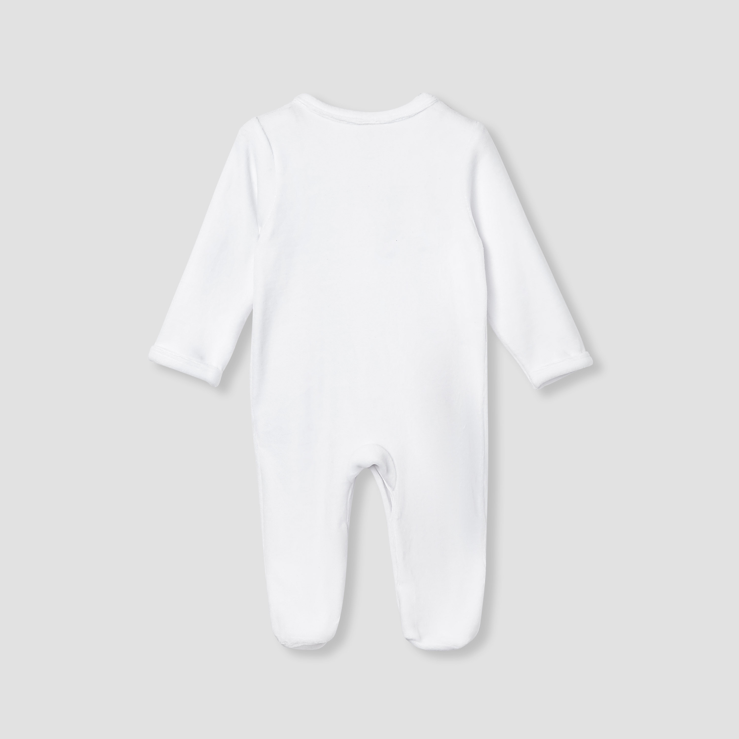 Juniors Elephant Applique Sleepsuit with Long Sleeves-baby-boys-clothing-nightwear-sleepsuits-image-2