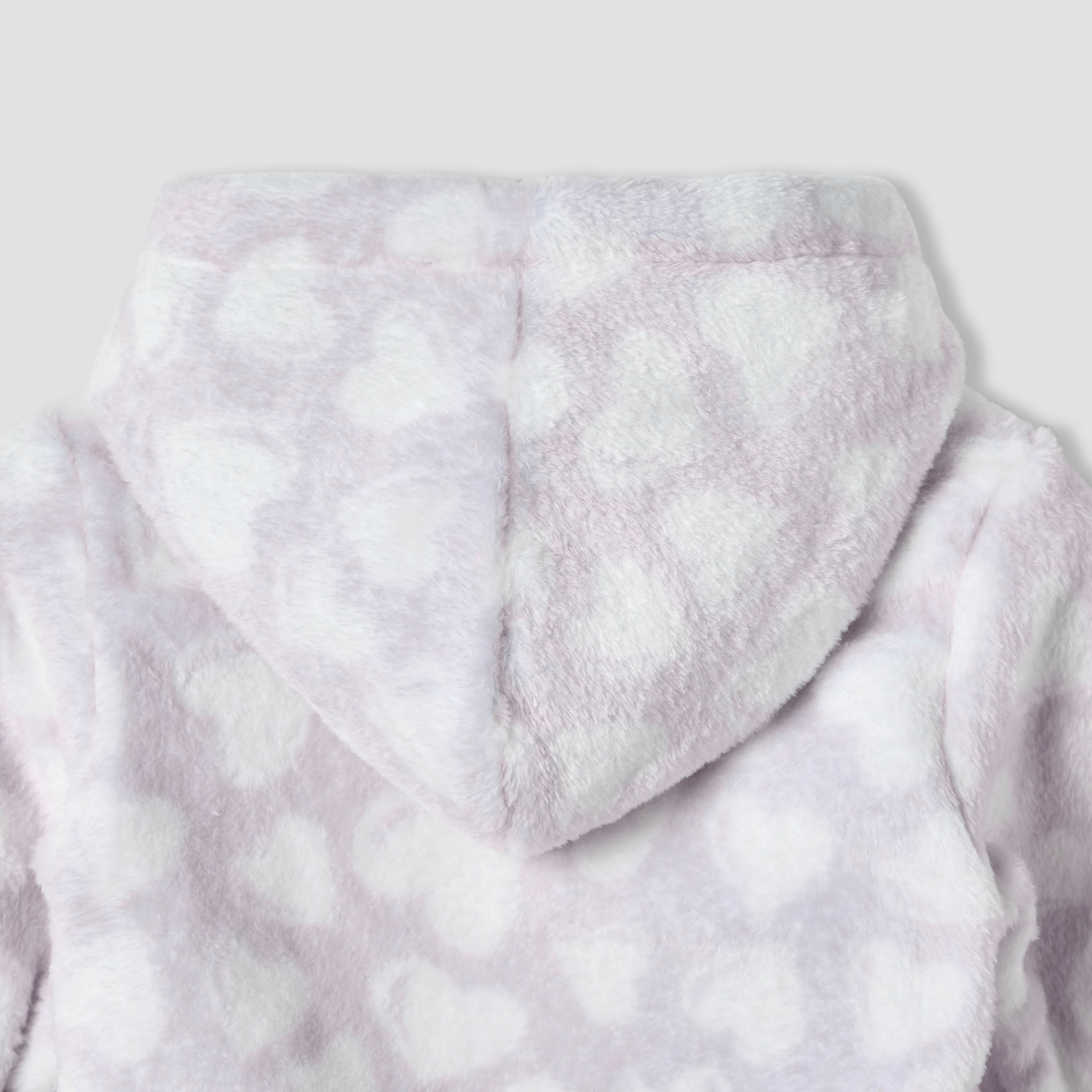 Juniors Hooded Sleepsuit with Heart Print - Polyester - Long Sleeves-baby-girls-clothing-nightwear-sleepsuits-image-5