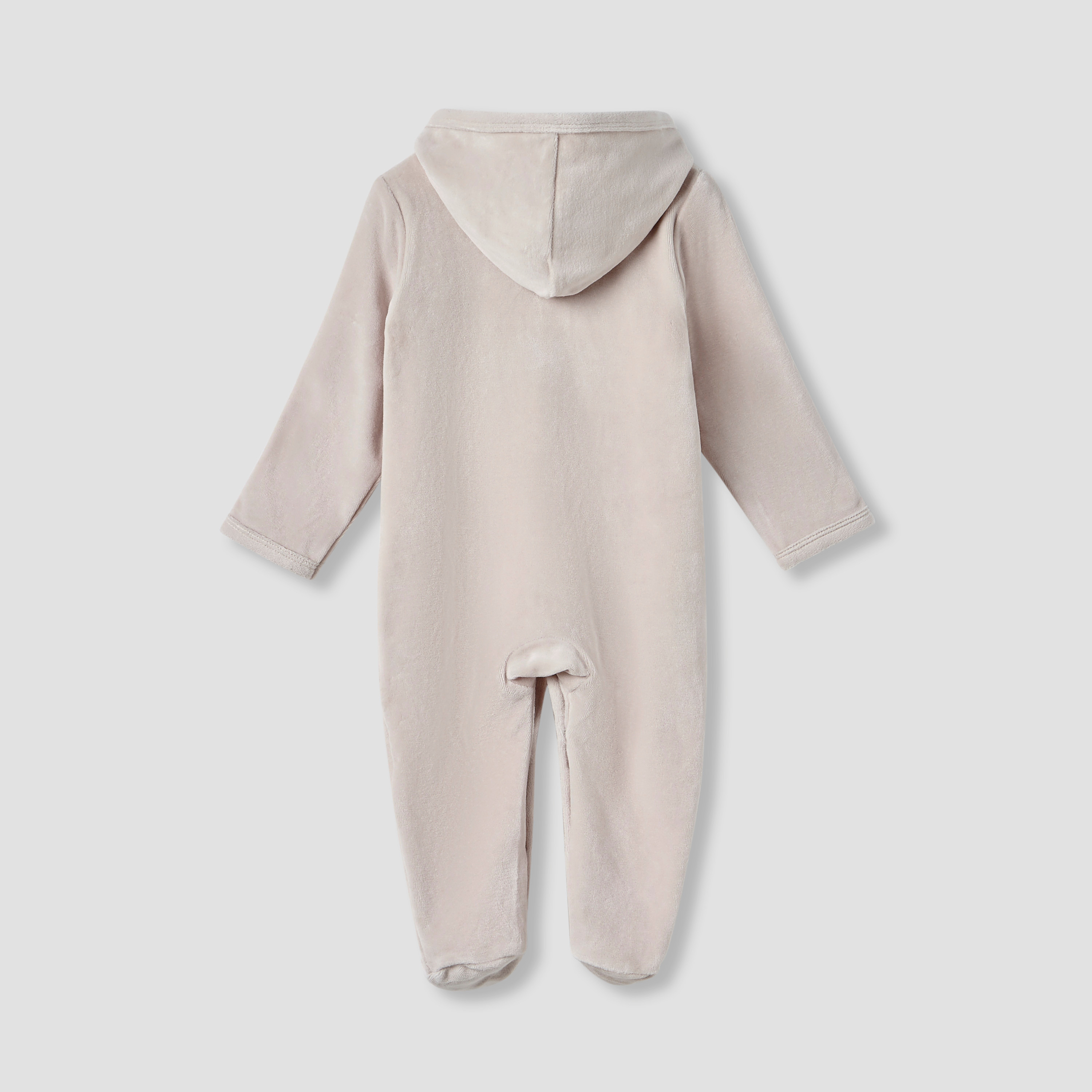 Juniors Hooded Sleepsuit with Closed Feet - Cotton Blend - Long Sleeves-baby-boys-clothing-nightwear-sleepsuits-image-2