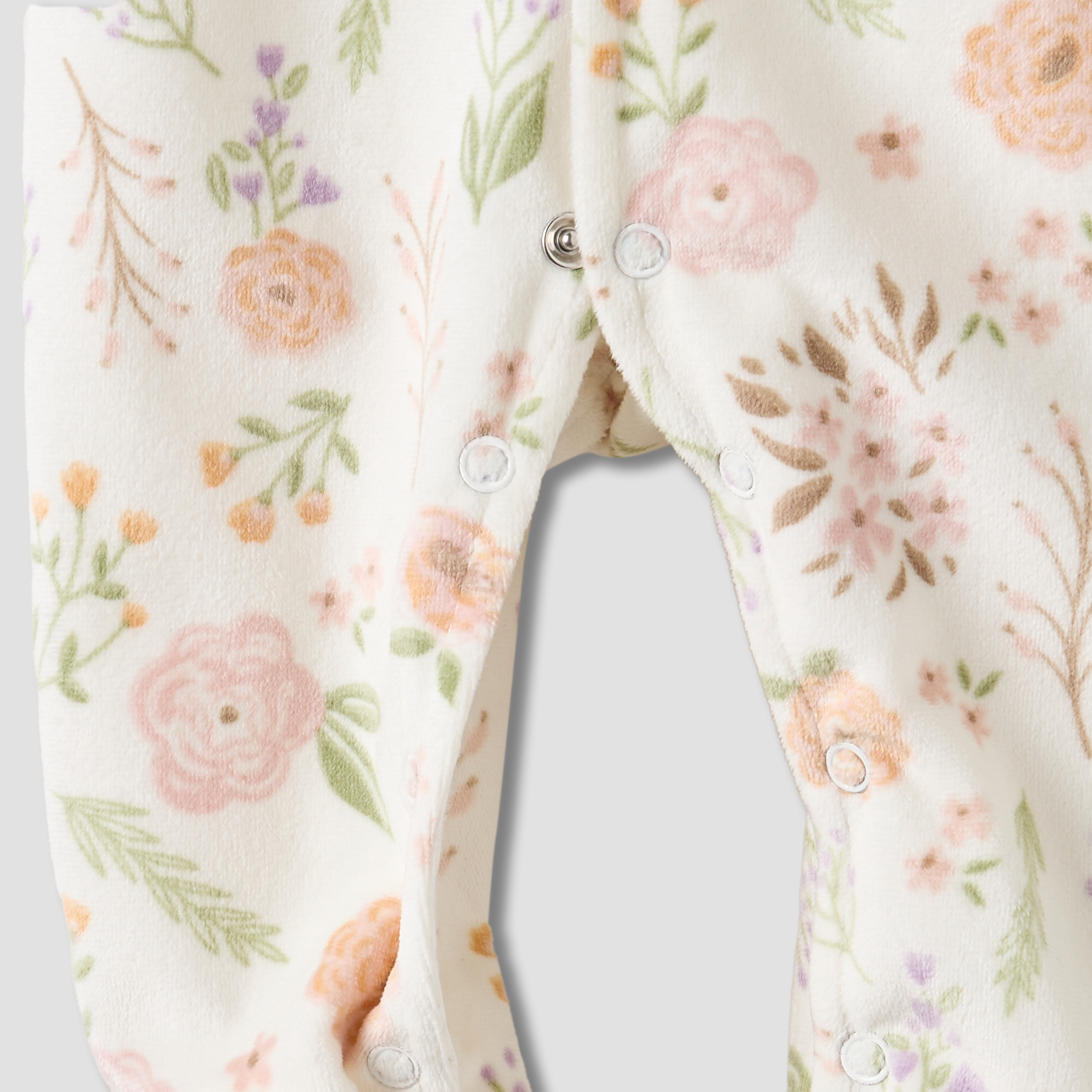 Juniors Floral Plush Sleepsuit with Long Sleeves-baby-girls-clothing-nightwear-sleepsuits-image-5