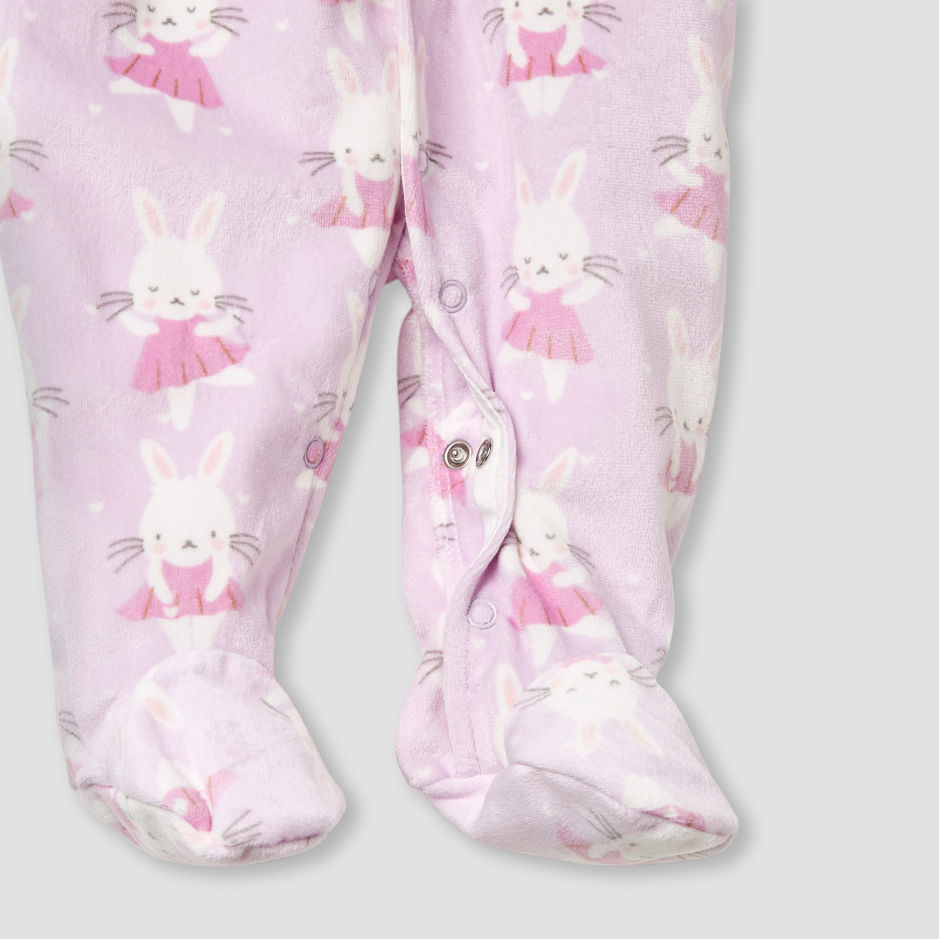 Juniors Round Neck Sleepsuit with Print - Polyester - Long Sleeves-baby-girls-clothing-nightwear-sleepsuits-image-4