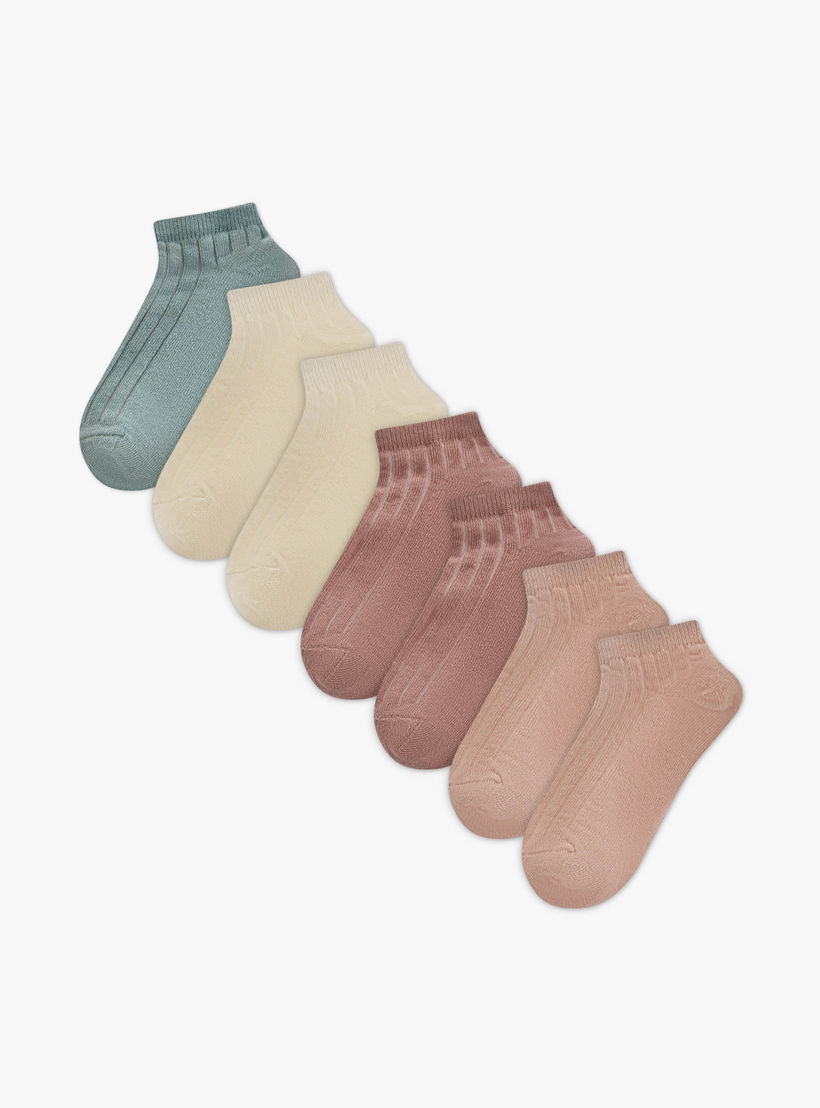 طقم جوارب 7 أزواج مخطّطة من فلورا بيلا-girls-accessories-socks-image-1