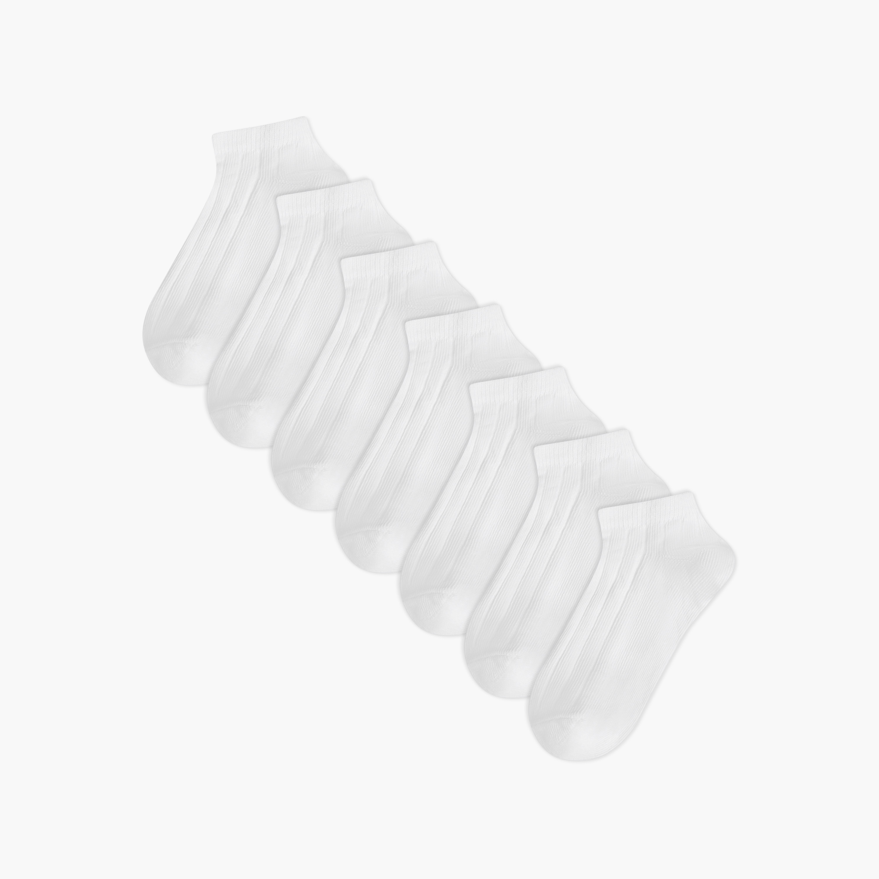 عبوة جوارب دون تيري طول الكاحل 7 أزواج للأولاد من إل بي إل من شو إكسبريس-girls-accessories-socks-image-1
