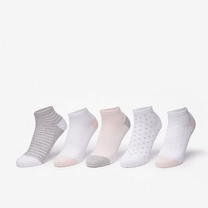 Printed Ankle Length Socks - Set of 5-Women%27s Socks-image-0
