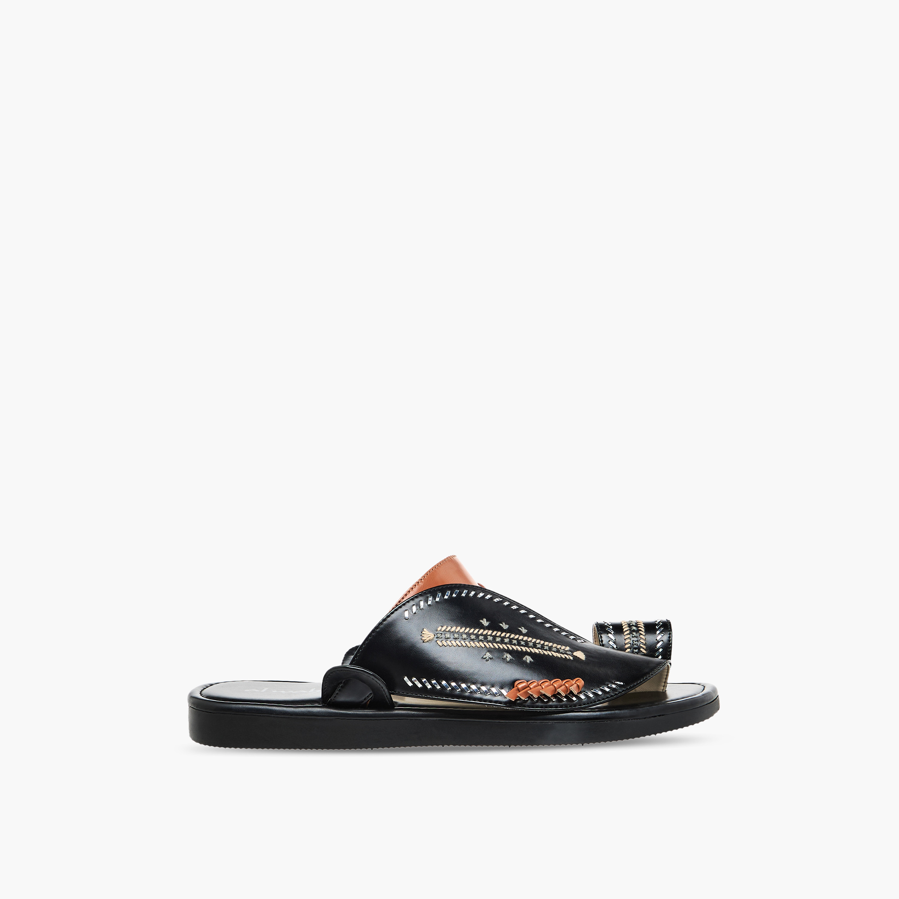 Al Waha Men Embroidered Arabic Sandals-men-shoes-sandals-image-3