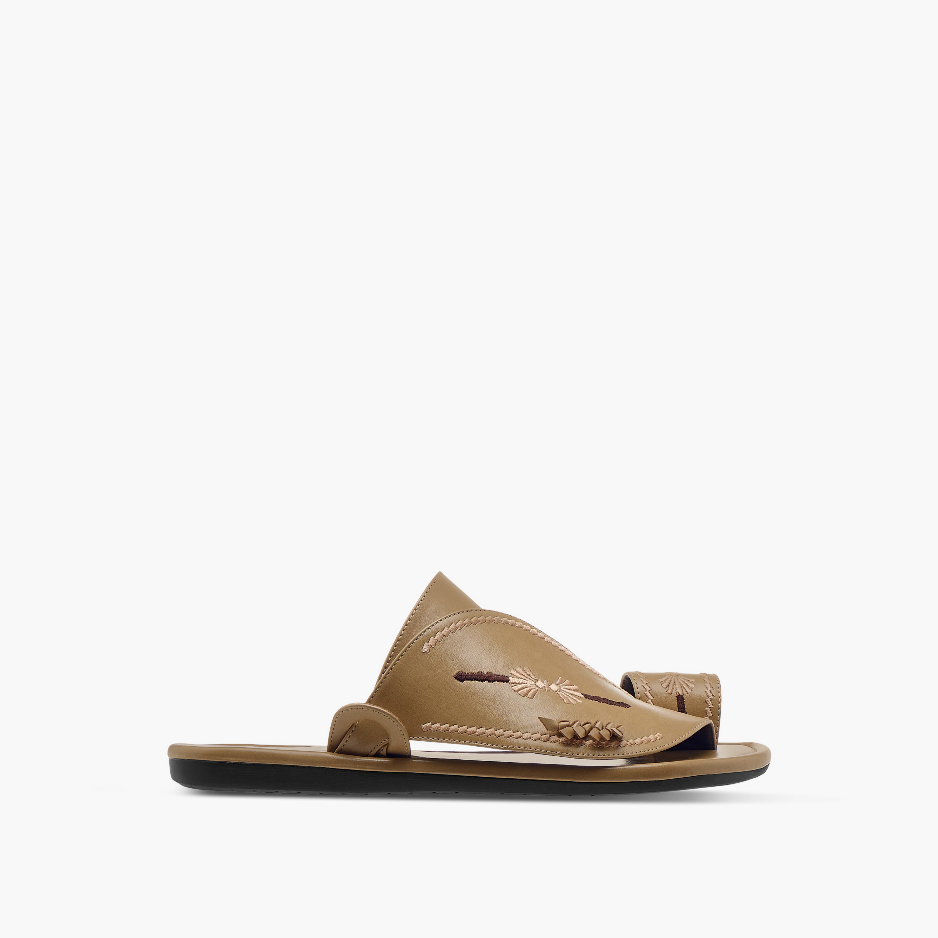 Al Waha Embroidered Slip-On Arabic Sandals with Toe Loop-men-shoes-sandals-image-2
