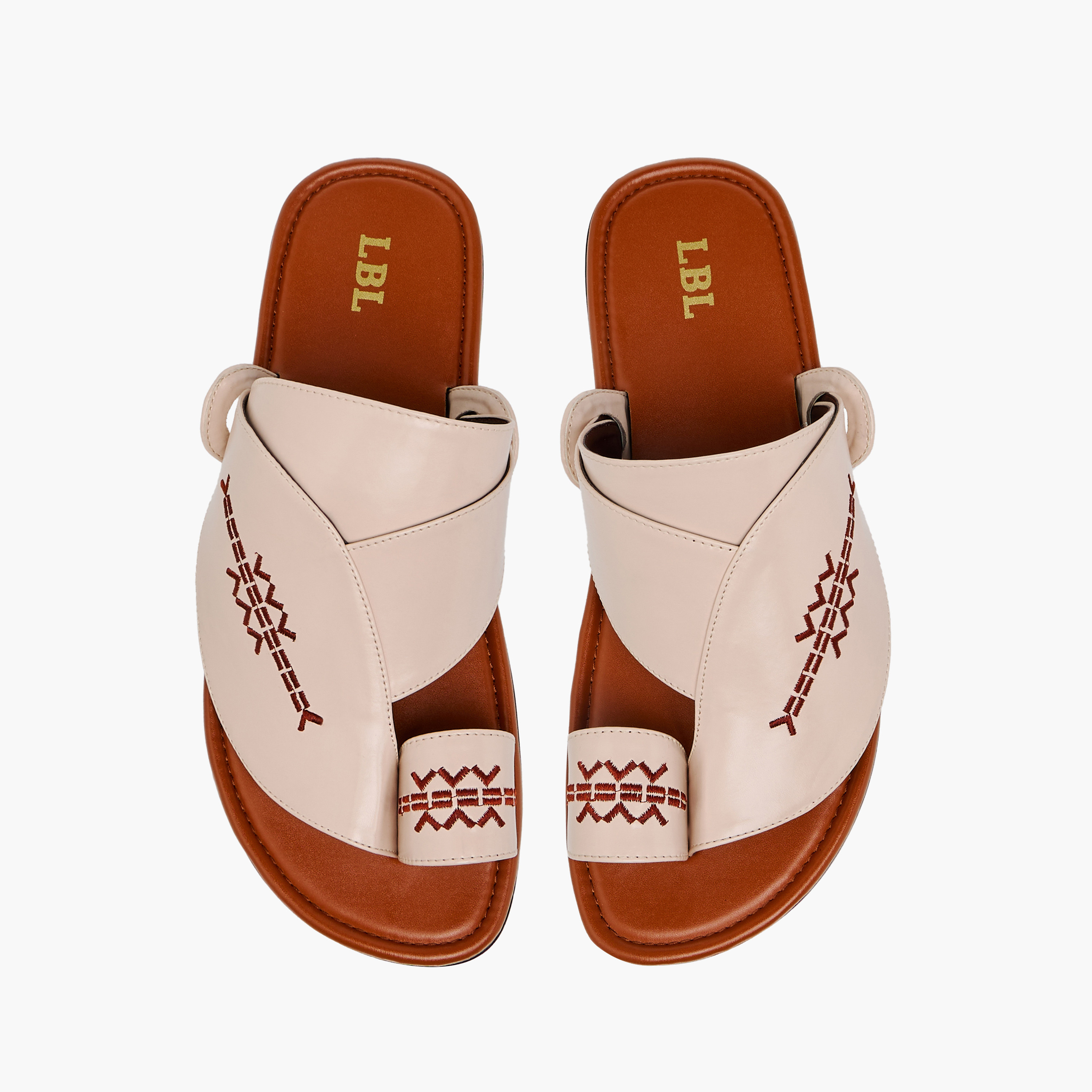 LBL by Shoexpress Embroidered Slip-On Arabic Sandals with Toe Loop-men-shoes-sandals-image-1