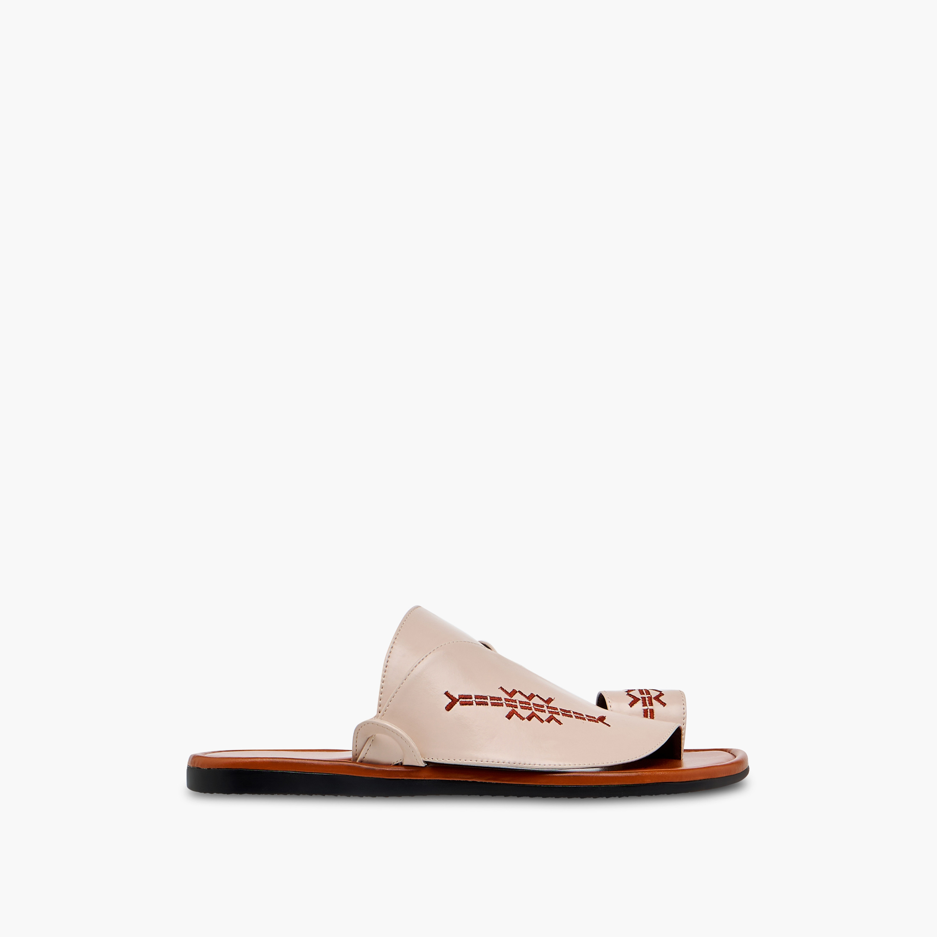 LBL by Shoexpress Embroidered Slip-On Arabic Sandals with Toe Loop-men-shoes-sandals-image-2