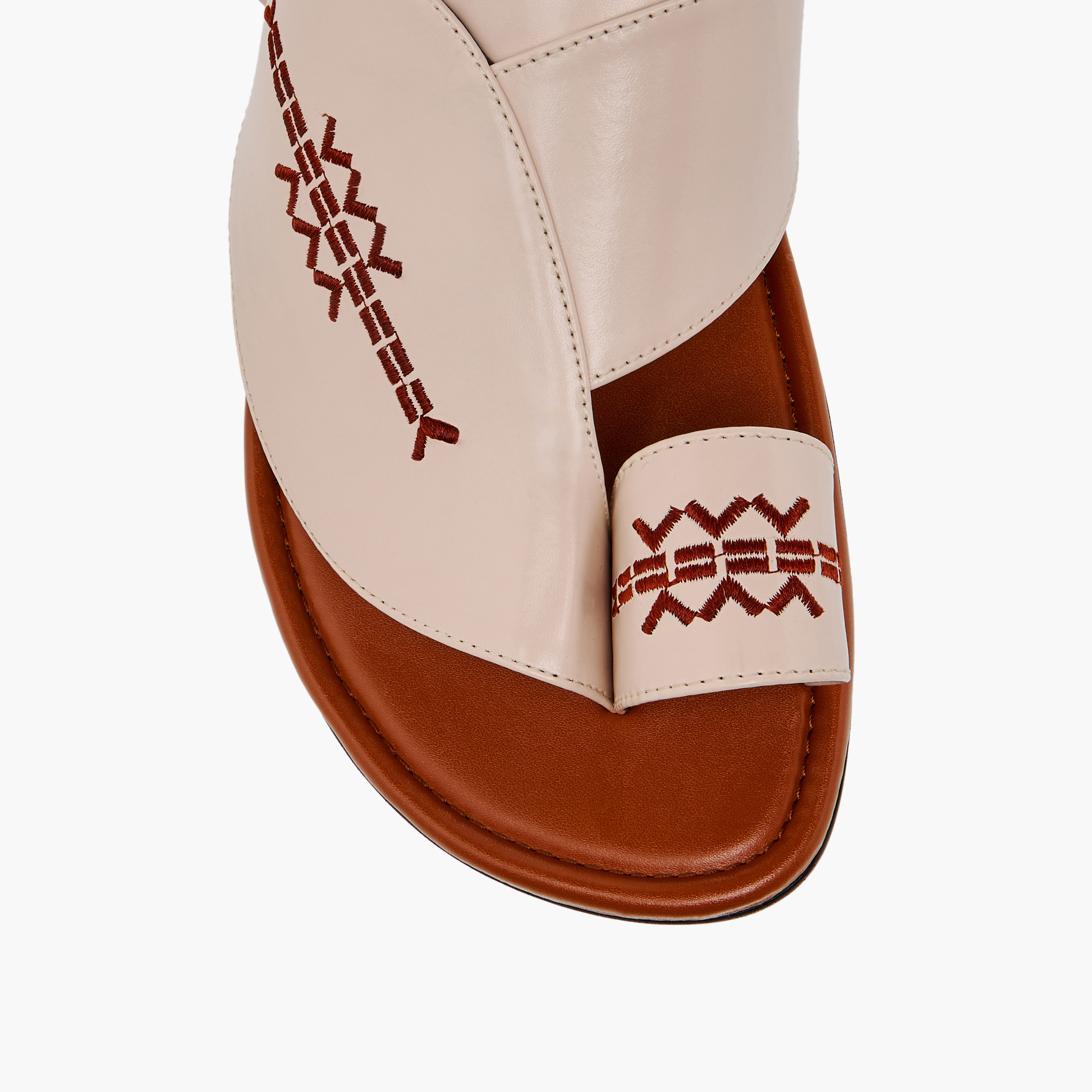 LBL by Shoexpress Embroidered Slip-On Arabic Sandals with Toe Loop-men-shoes-sandals-image-3