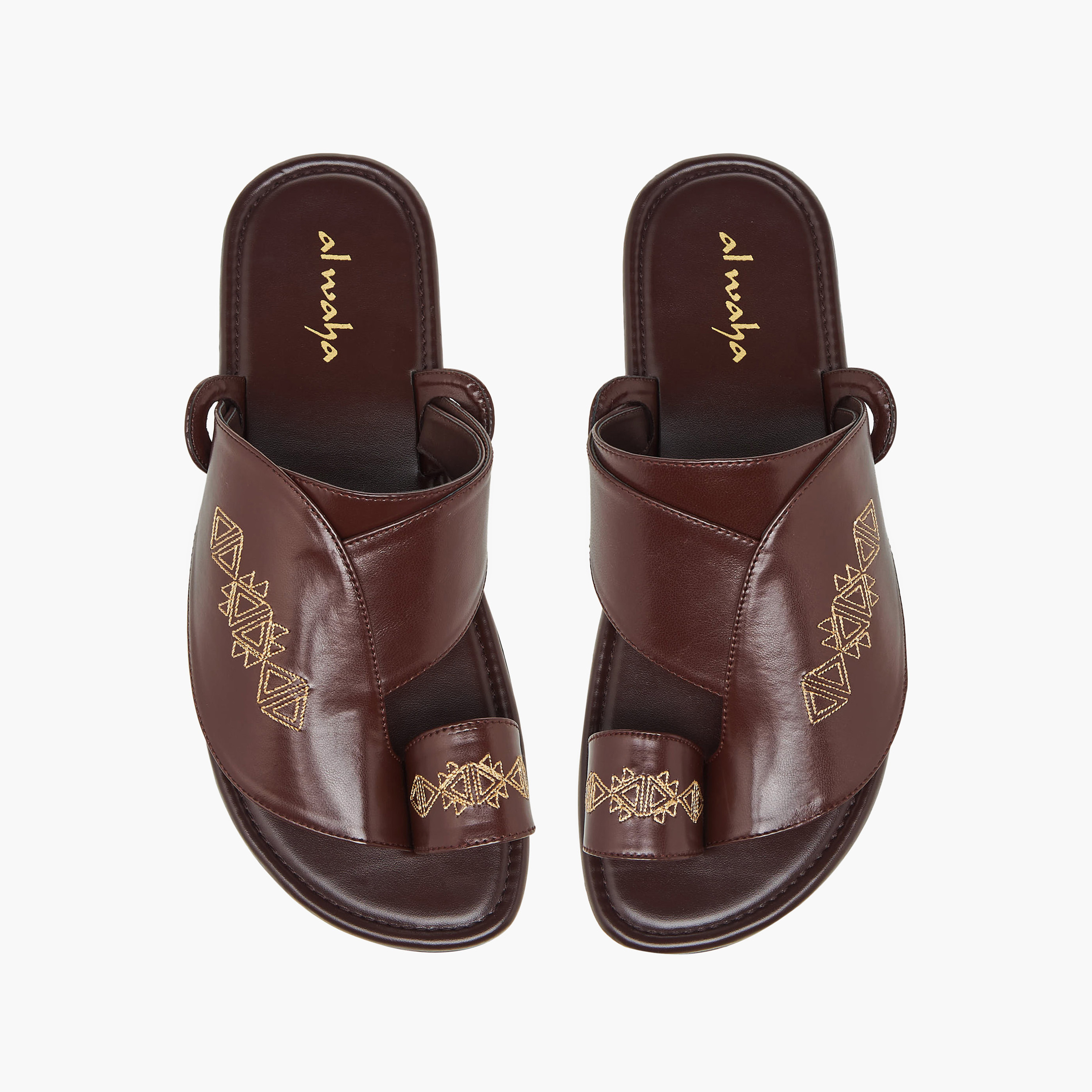 Al Waha Men Embroidered Arabic Sandals-men-shoes-sandals-image-1