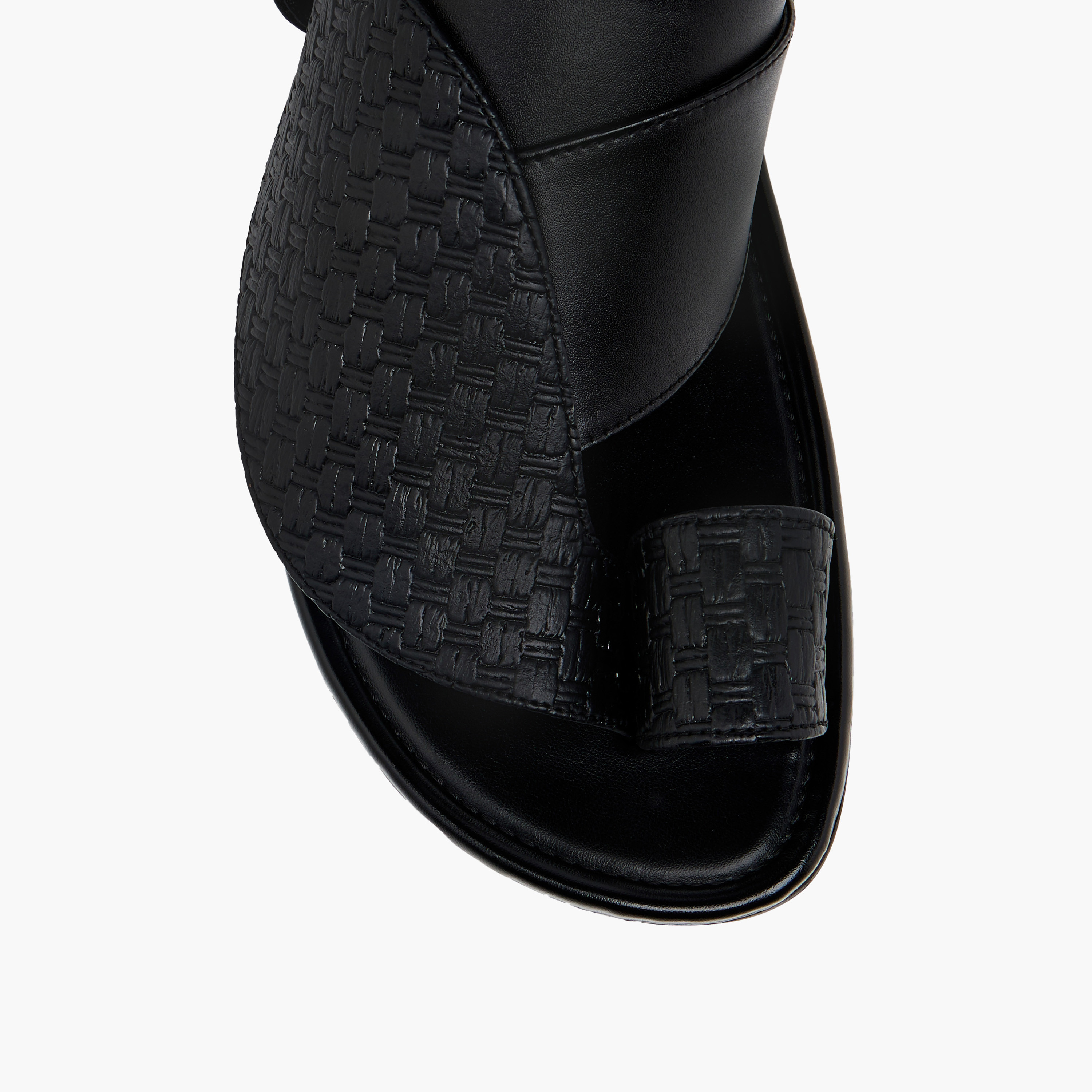 LBL by Shoexpress Textured Slip-On Arabic Sandals with Toe Loop Detail-men-shoes-sandals-image-3