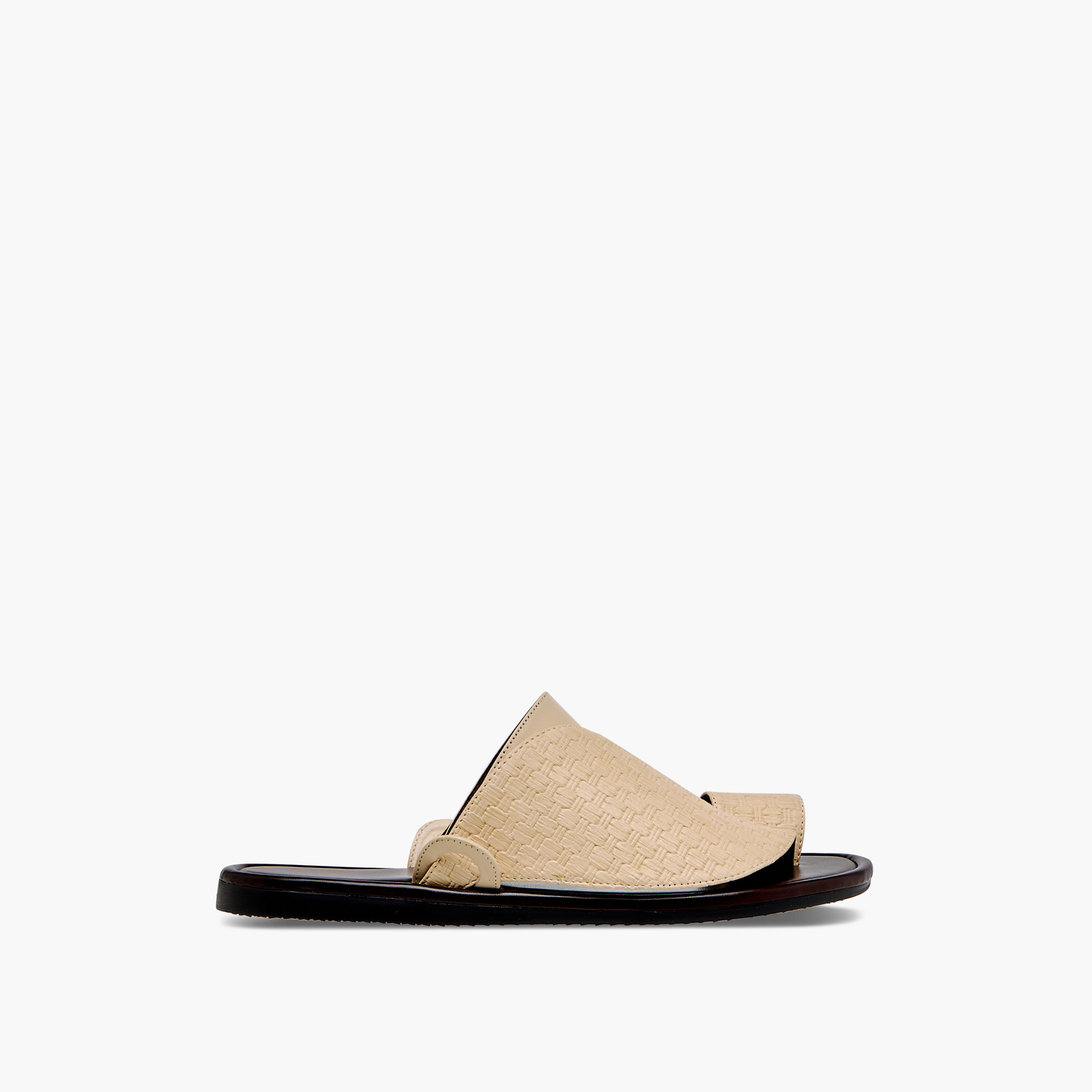 LBL by Shoexpress Textured Slip-On Arabic Sandals with Toe Loop Detail-men-shoes-sandals-image-2