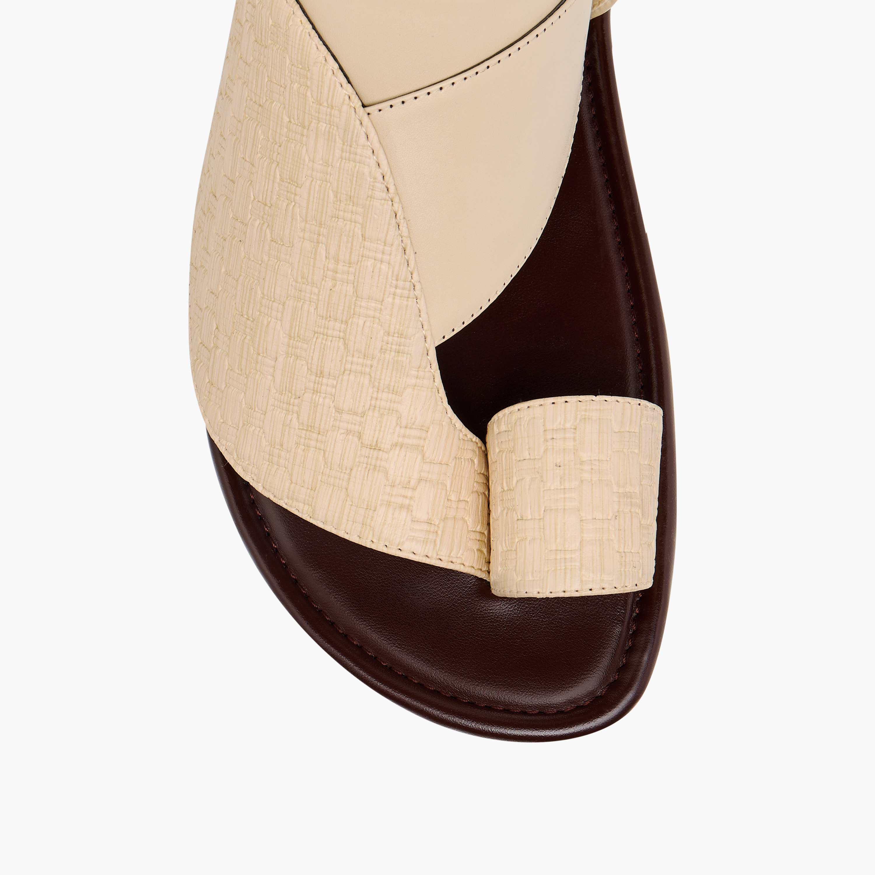 LBL by Shoexpress Textured Slip-On Arabic Sandals with Toe Loop Detail-men-shoes-sandals-image-3