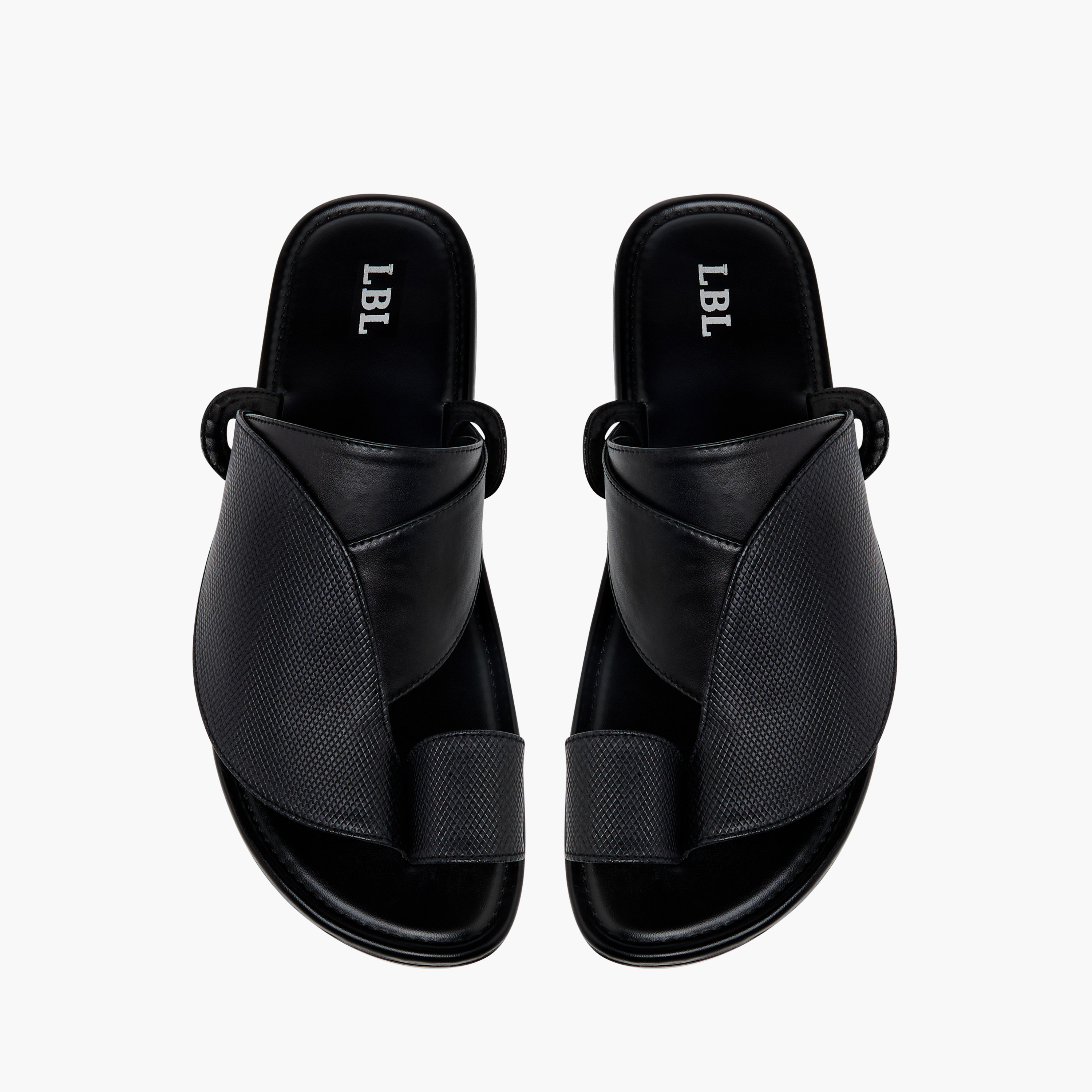 LBL by Shoexpress Textured Slip-On Arabic Sandals with Toe Loop-men-shoes-sandals-image-1