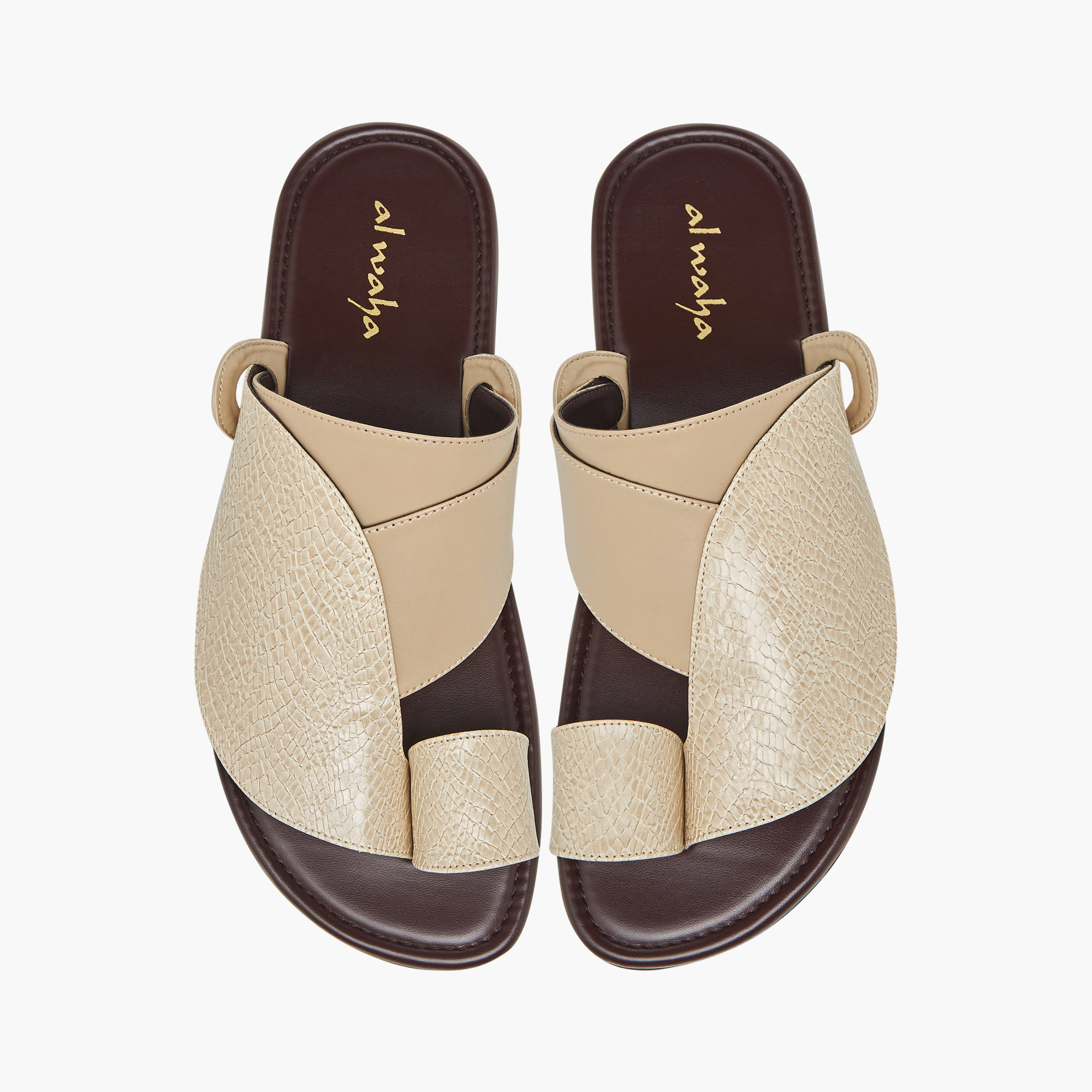 LBL by Shoexpress Textured Slip-On Arabic Sandals with Toe Loop Detail-men-shoes-sandals-image-1