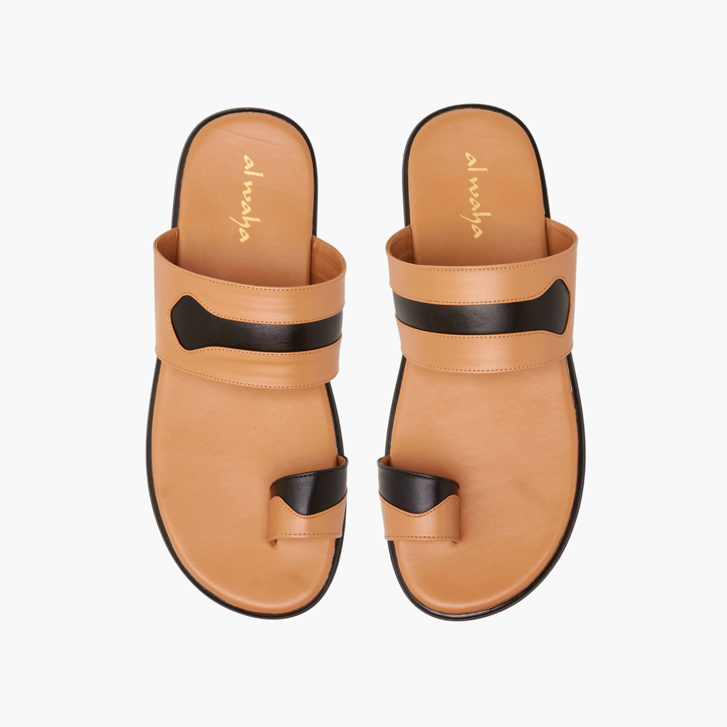 Al Waha Men Colourblock Toe Loop Detail Arabic Sandals-men-shoes-sandals-image-1