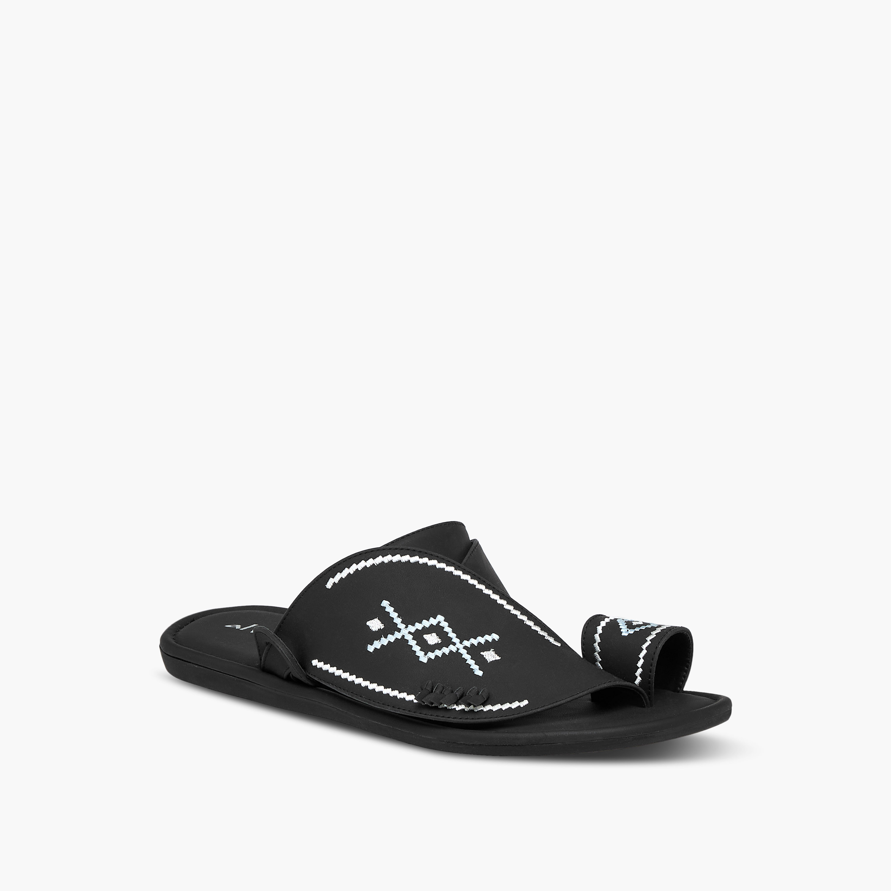 Al Waha Embroidered Slip-On Arabic Sandals-men-shoes-sandals-image-2