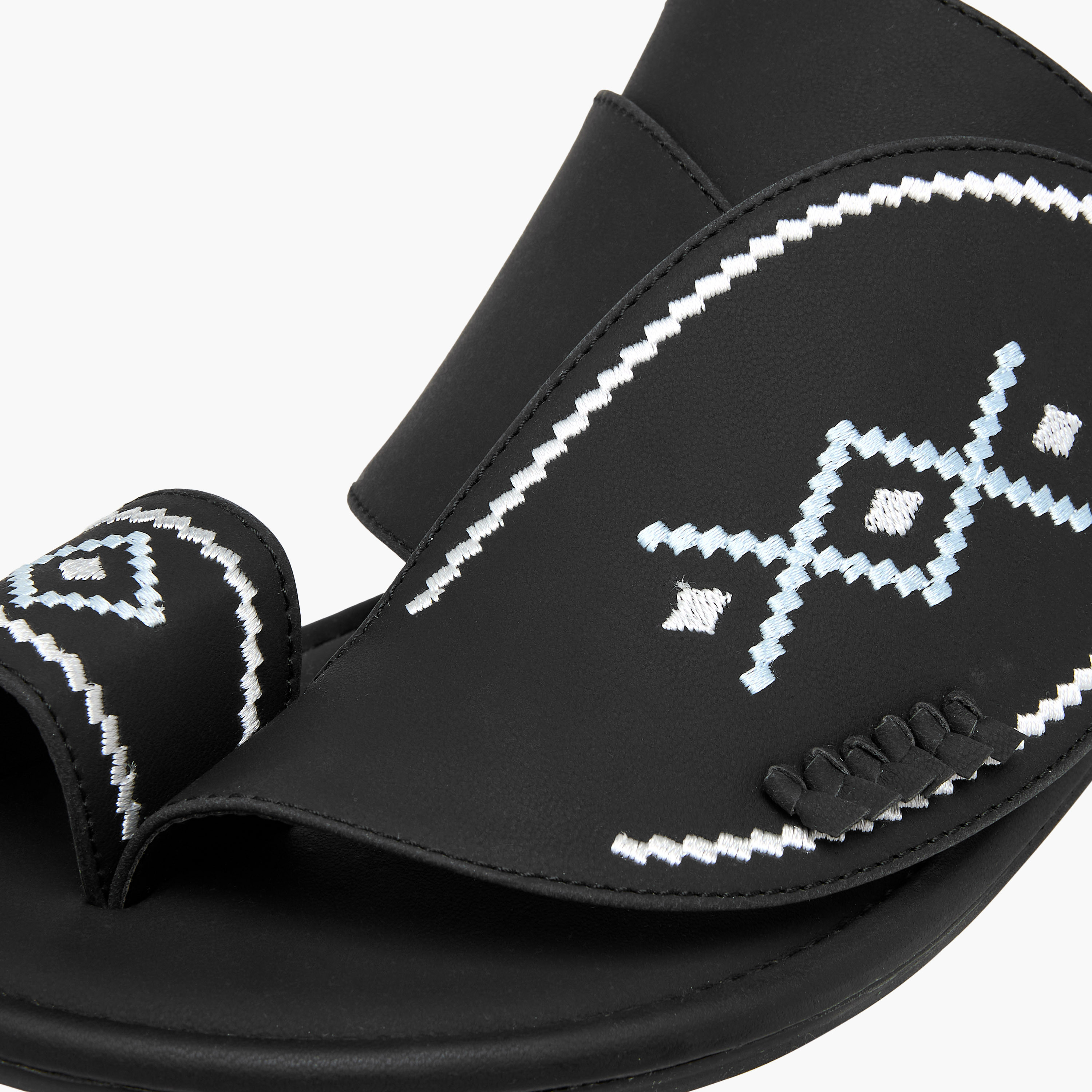 Al Waha Embroidered Slip-On Arabic Sandals-men-shoes-sandals-image-4