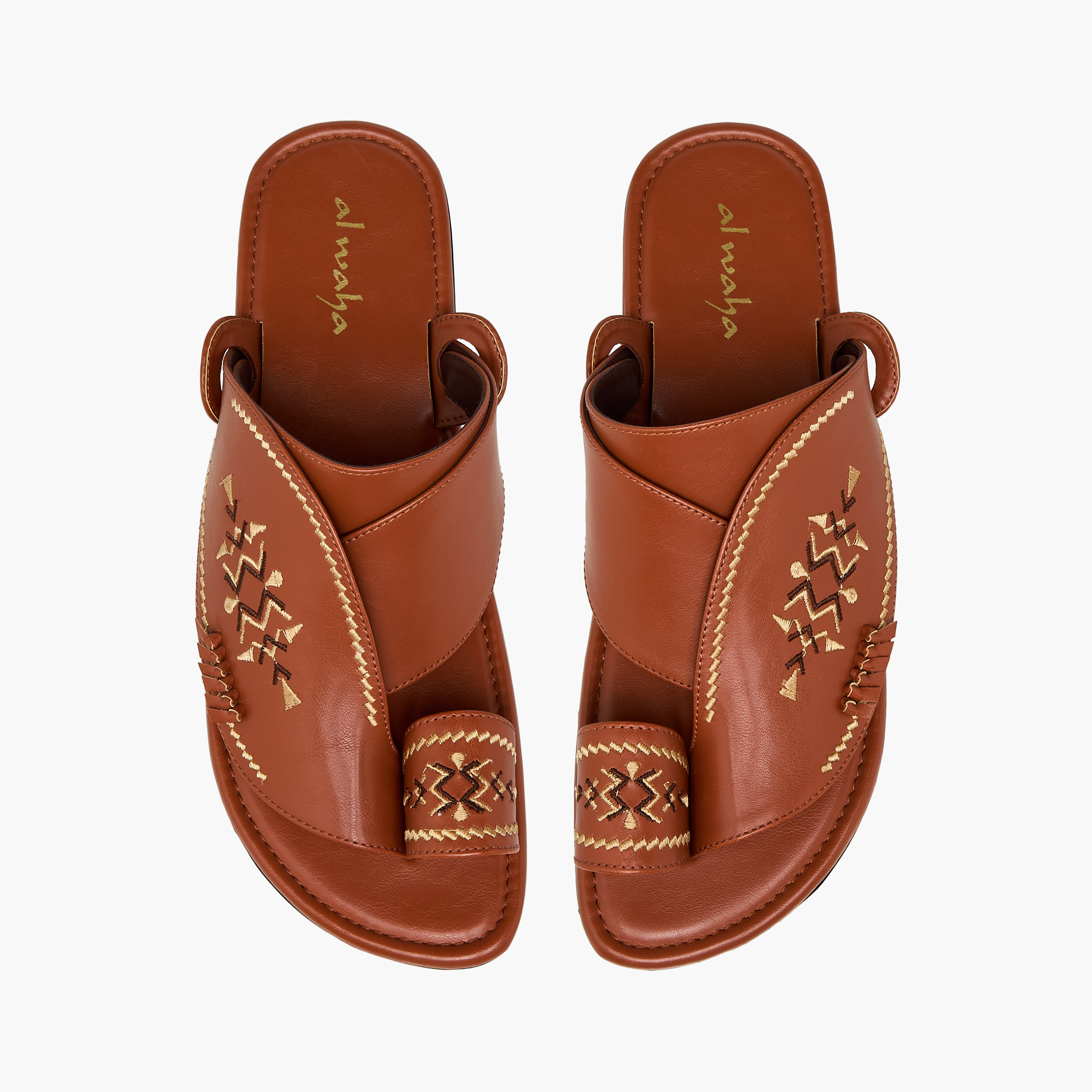 صندل عربي مطرز سهل الارتداء من الواحة-men-shoes-sandals-image-1