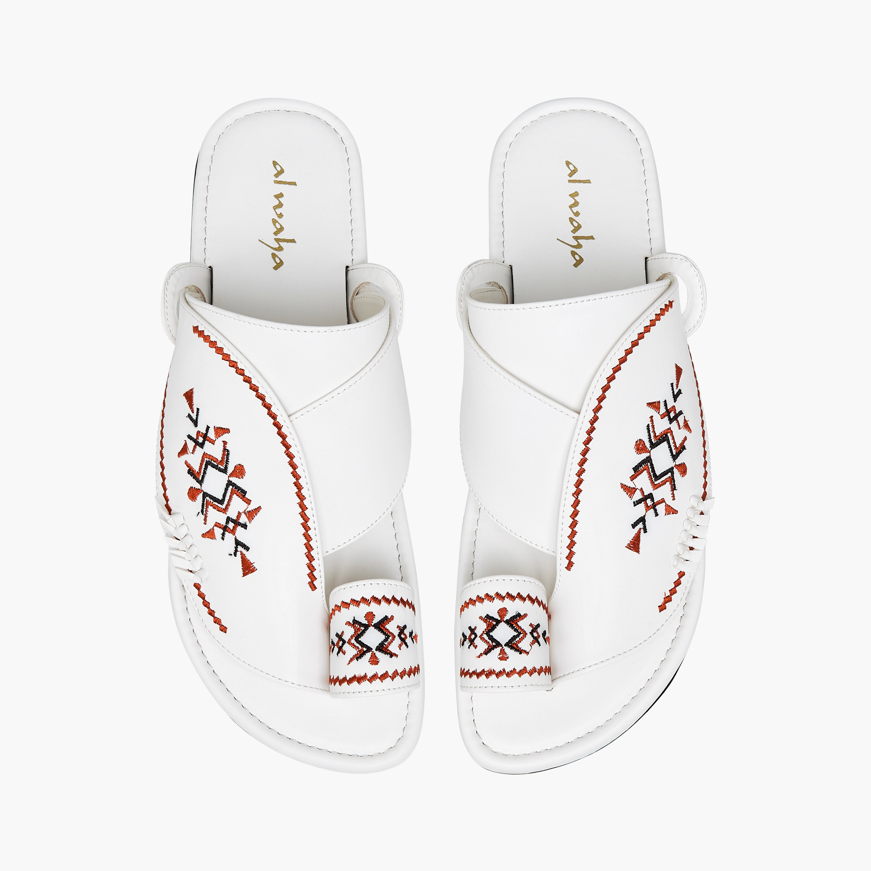 Al Waha Embroidered Slip-On Arabic Sandals-men-shoes-sandals-image-1