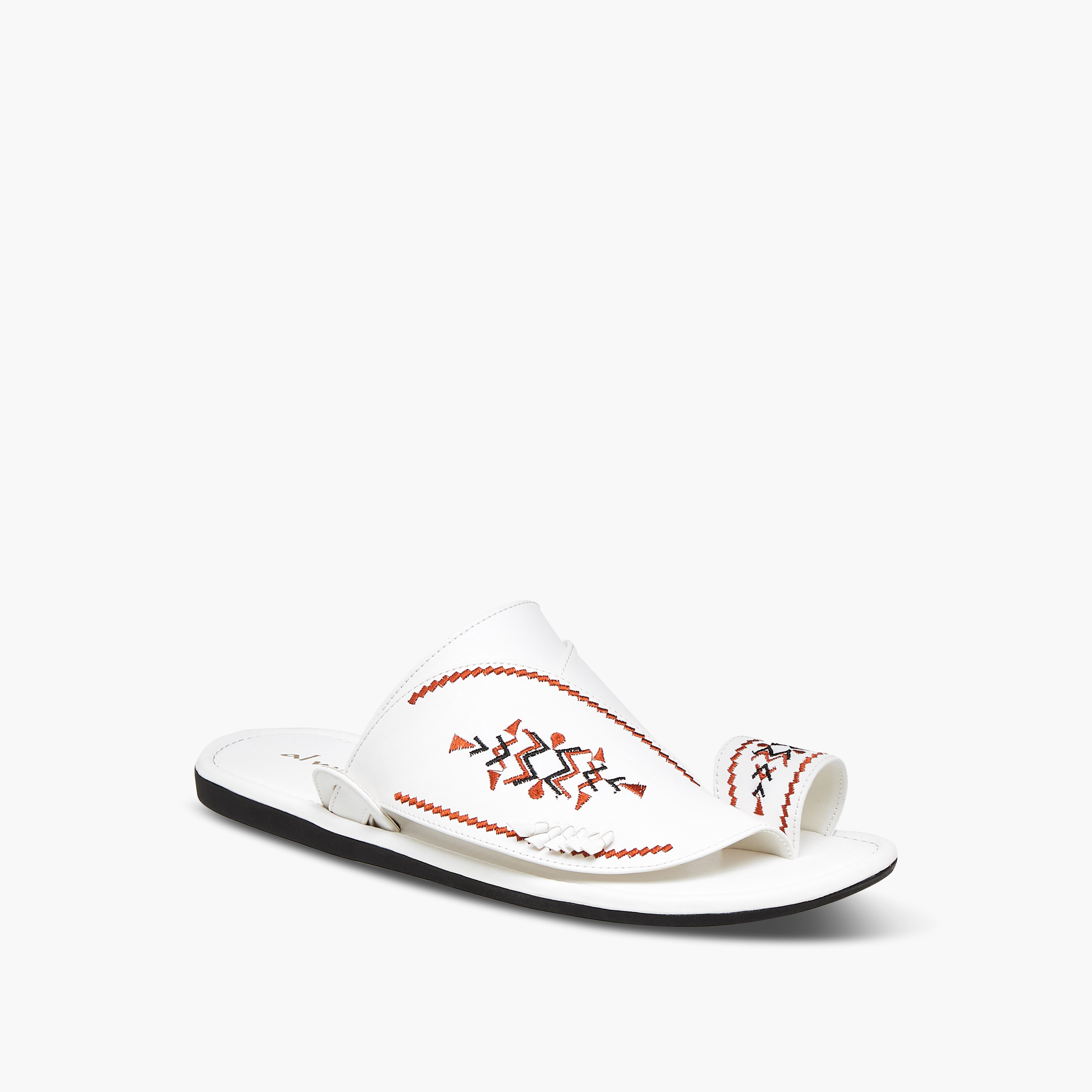 Al Waha Embroidered Slip-On Arabic Sandals-men-shoes-sandals-image-2