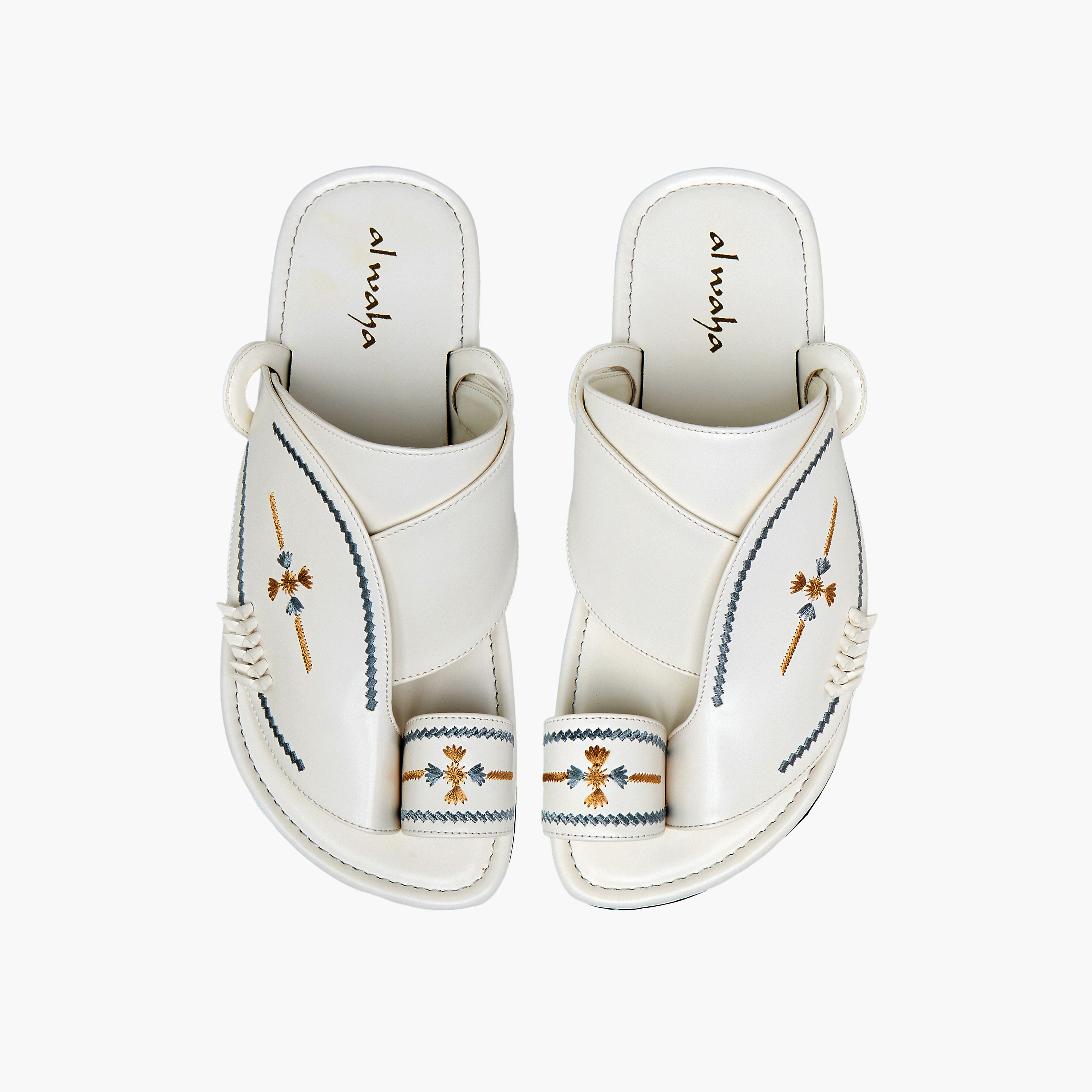 Al Waha Men Embroidered Arabic Sandals-men-shoes-sandals-image-1