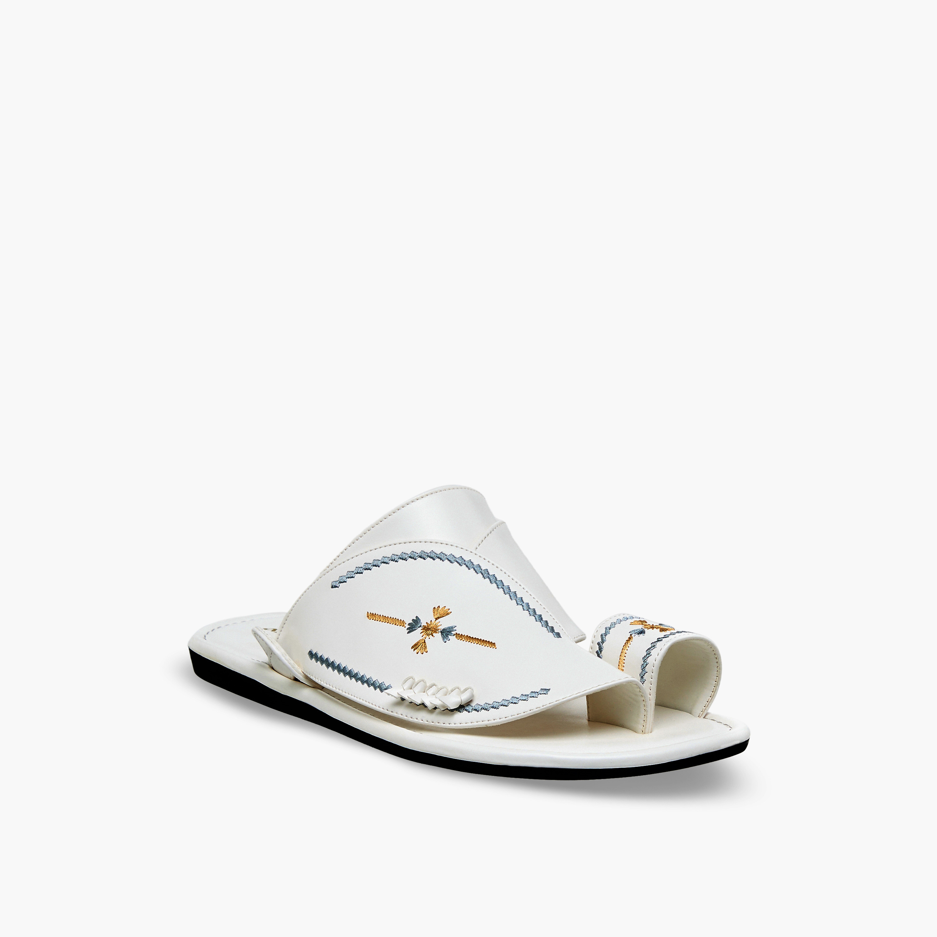 Al Waha Men Embroidered Arabic Sandals-men-shoes-sandals-image-2