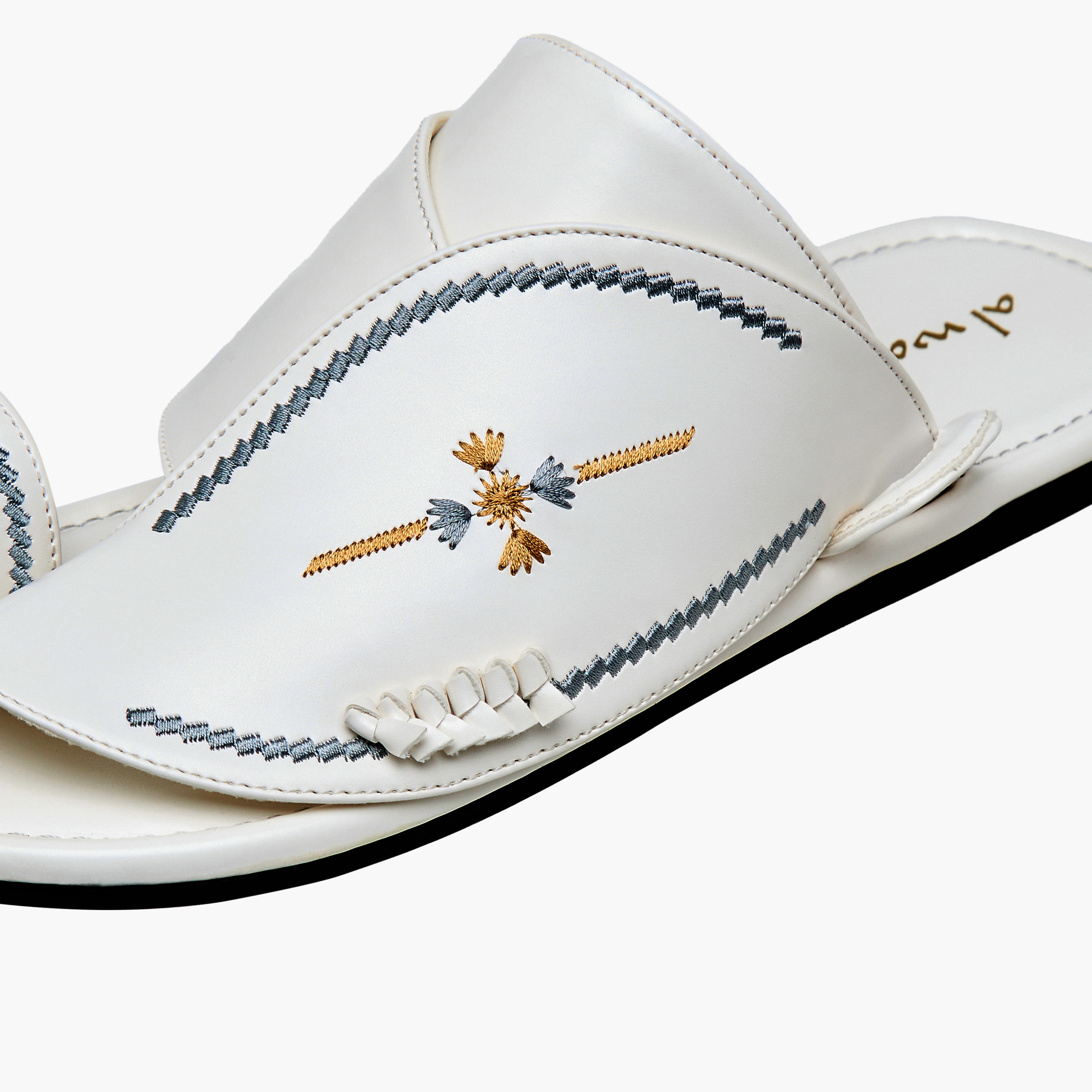 Al Waha Men Embroidered Arabic Sandals-men-shoes-sandals-image-4