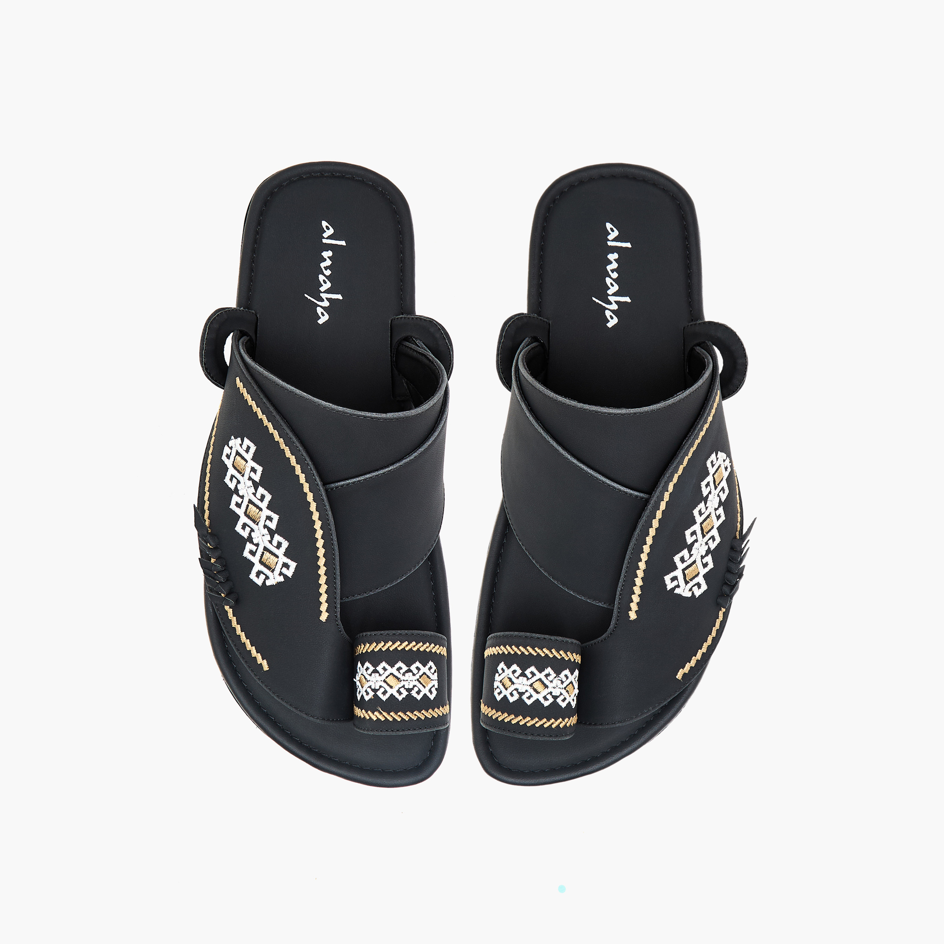 Al Waha Men Embroidered Arabic Sandals-men-shoes-sandals-image-7